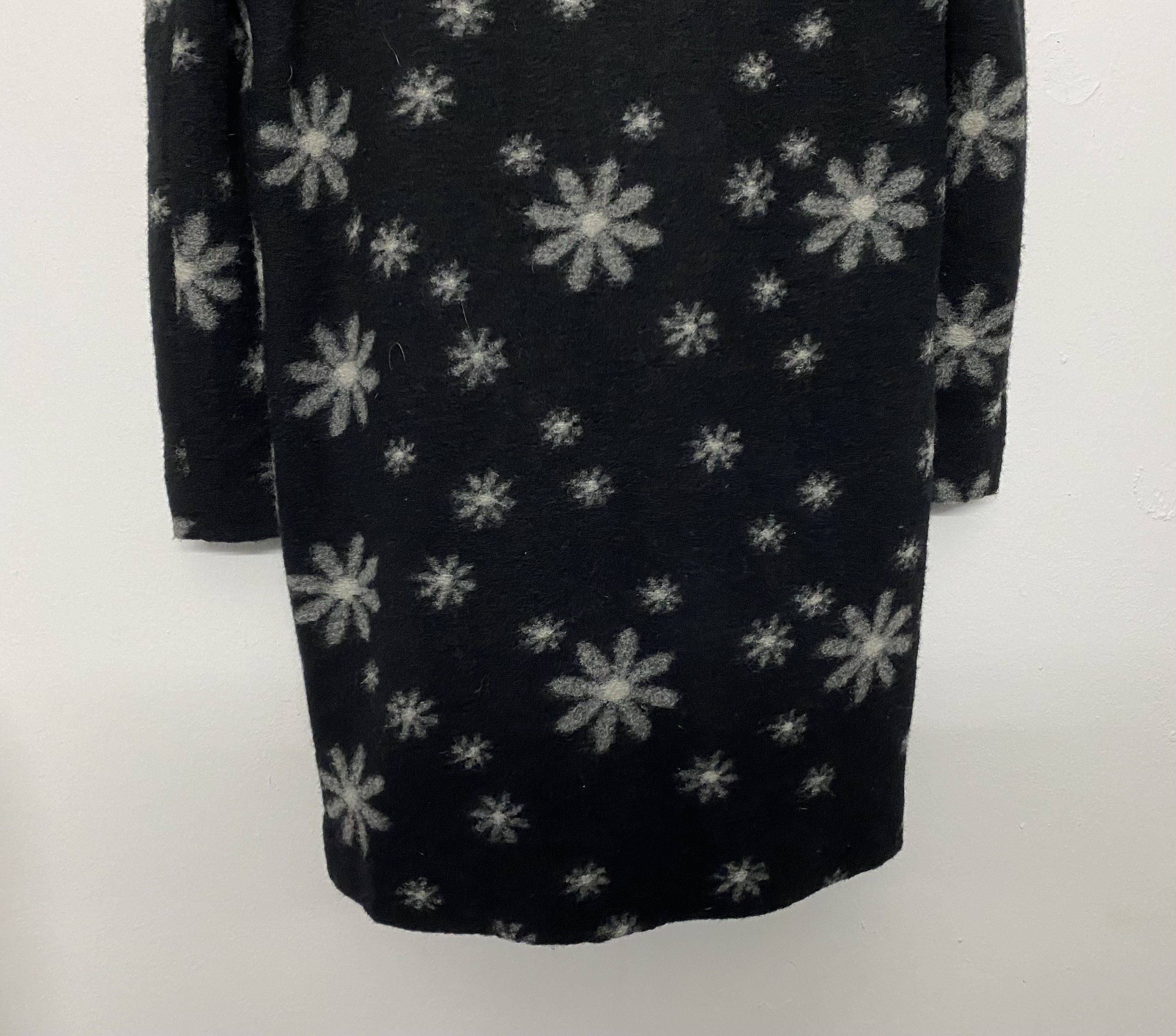 Vintage BALMAIN PARIS Flower Print Wool Blend Coat Jacket
