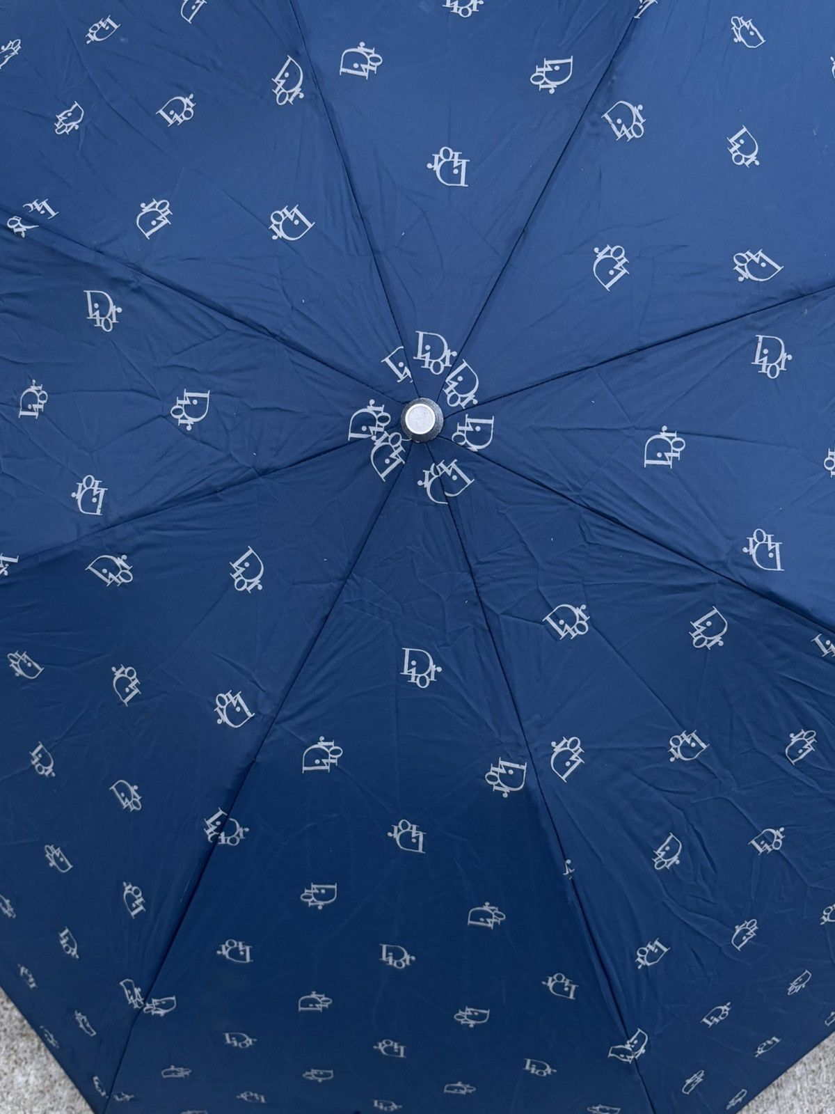 Dior VTG Dior Trotter Blue Monogram Umbrella with Leather Case Size ONE SIZE - 2 Thumbnail
