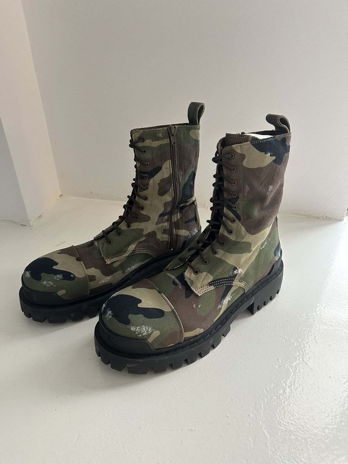 Balenciaga Combat Strike Boots | Grailed