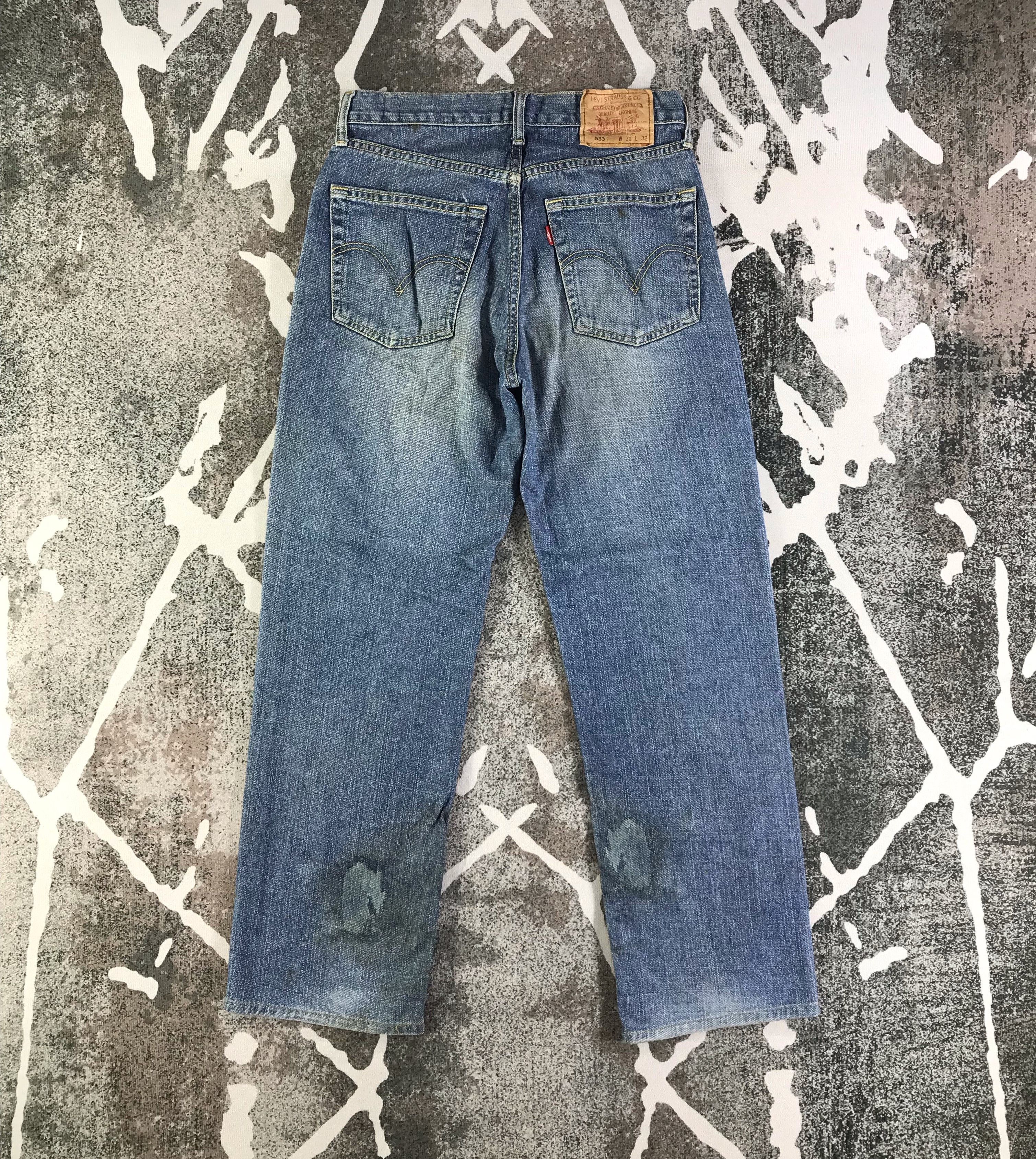 Levi's Vintage Levis 533 Jeans Medium Wash Denim KJ2285 Size US 29 - 2 Thumbnail