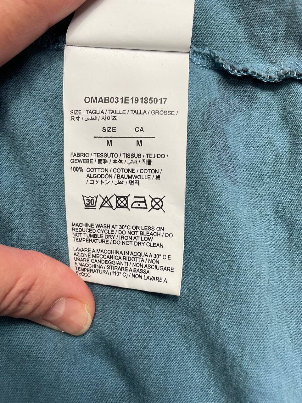 Off-White Off-White Long Sleeve Zip Mock Neck Tee Blue Camo Size US M / EU 48-50 / 2 - 11 Thumbnail