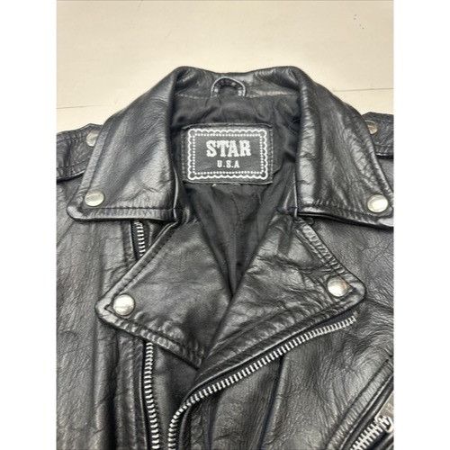Other STAR U.S.A Double Leather - Riders Motorcycle Jacket - Men S Size US M / EU 48-50 / 2 - 3 Thumbnail