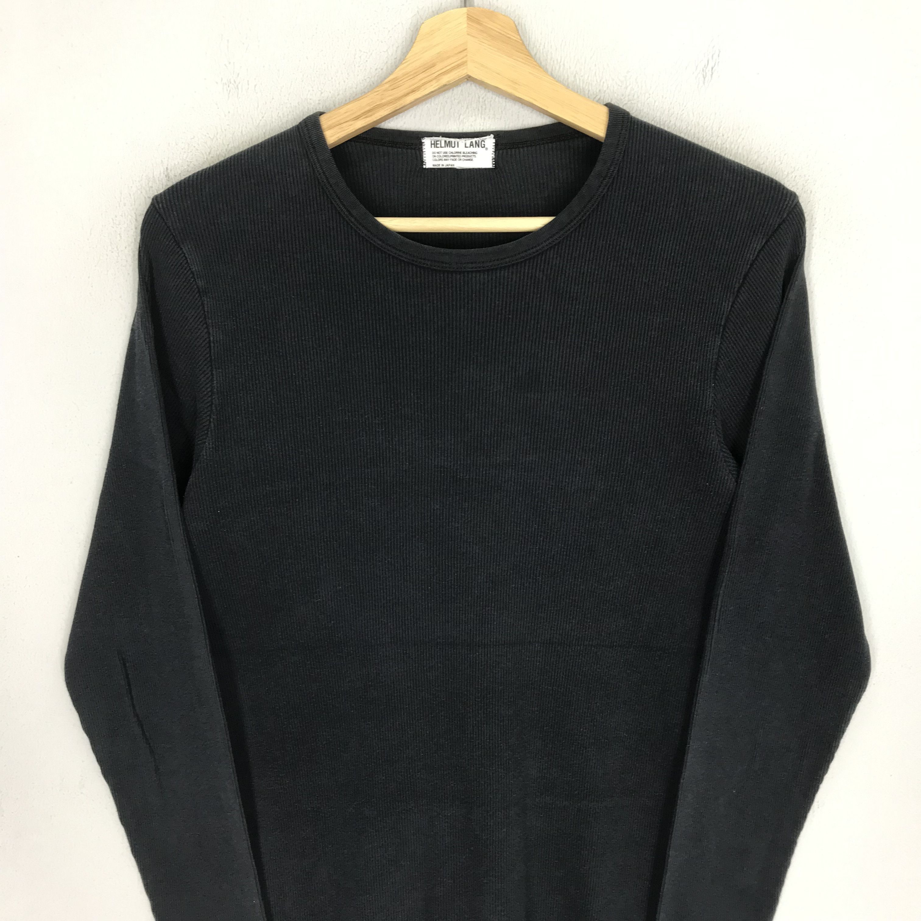 Helmut Lang Vintage Helmut Lang Stretchable Plain Long Sleeve T shirt Size US S / EU 44-46 / 1 - 3 Thumbnail