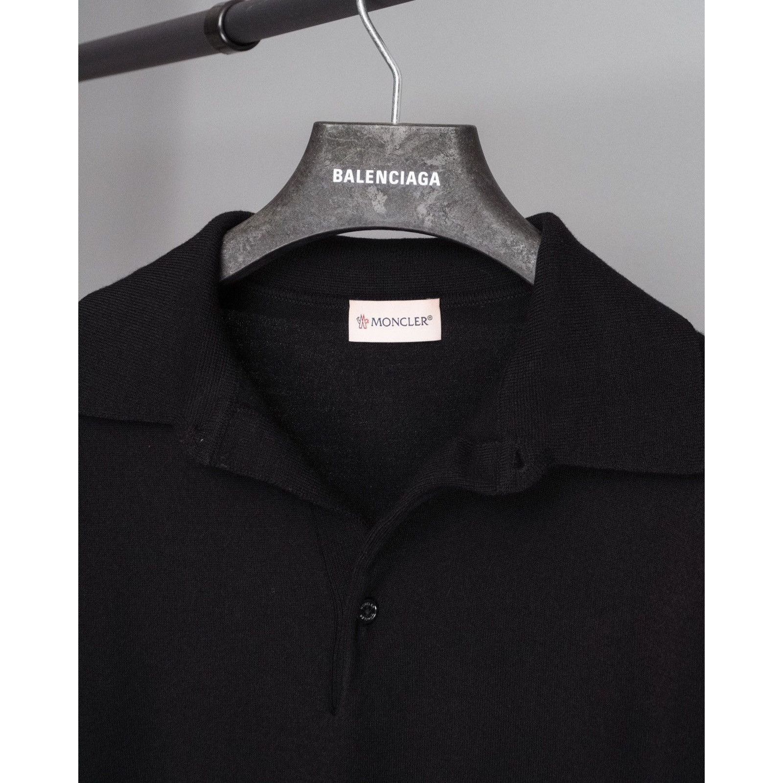 Moncler Moncler black wool polo shirt Size US S / EU 44-46 / 1 - 4 Thumbnail