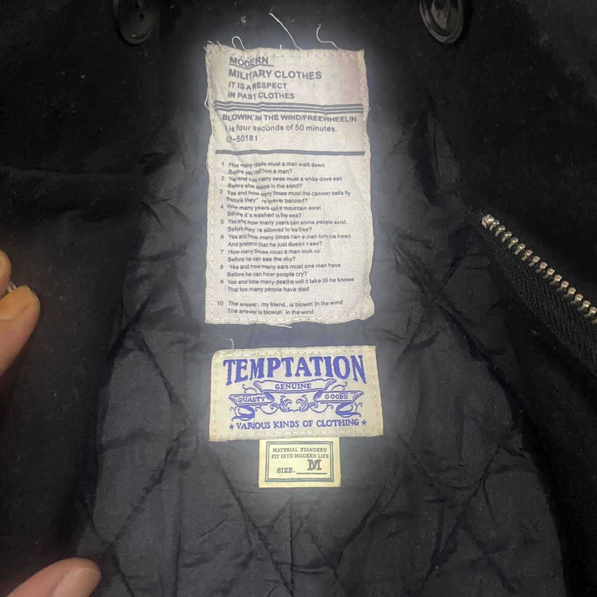 Vintage Vintage Temption Fluffy Fish Tail Black Military Jacket Size US M / EU 48-50 / 2 - 8 Thumbnail