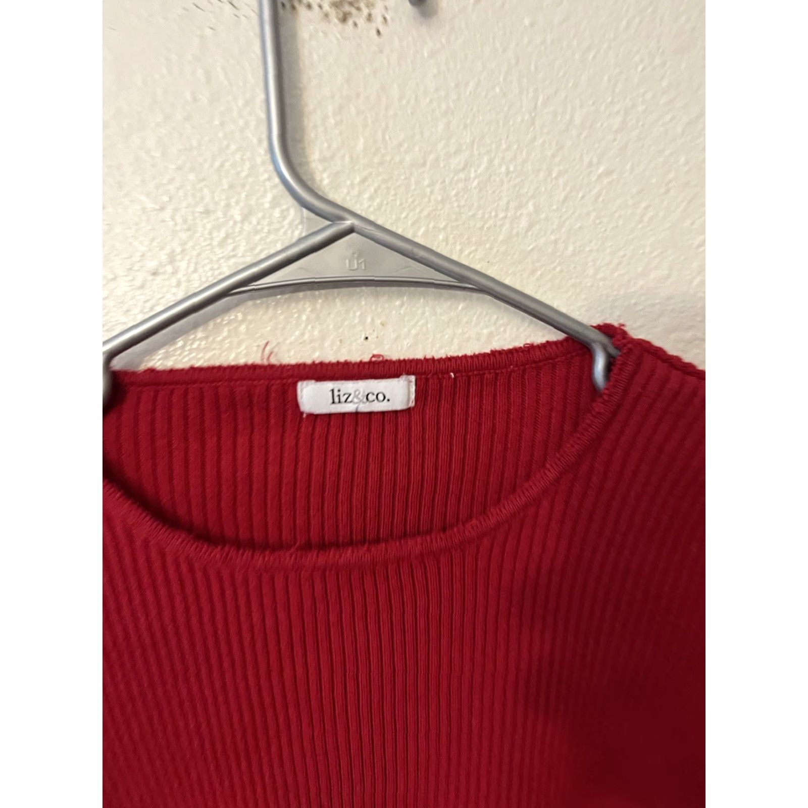 Vintage LIZ & CO. Women's Reg Fit Rib Knit Pullover Sweater Size Small Size S / US 4 / IT 40 - 2 Thumbnail