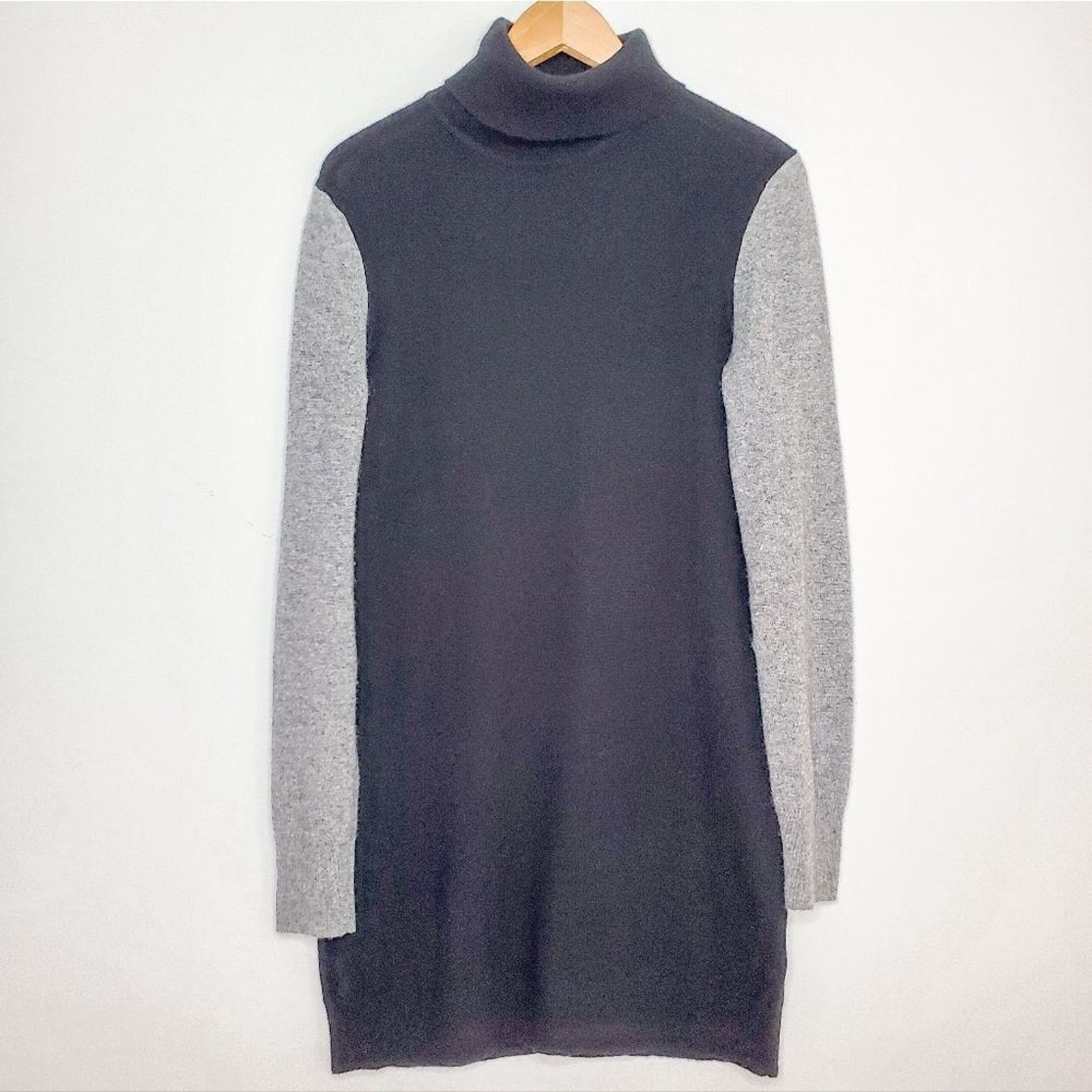 Equipment Equipment Black Gray 100% Cashmere Oscar Sweater Dress Sz M Size M / US 6-8 / IT 42-44 - 1 Thumbnail