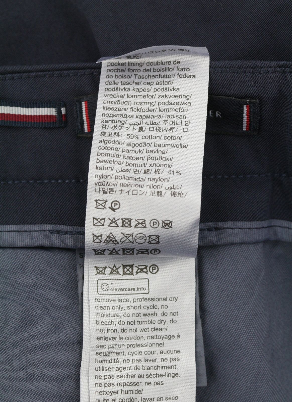 Tommy Hilfiger ARMY STRETCH TWILL EU50 Dark Blue Pleated 87472 Size US 34 / EU 50 - 8 Thumbnail