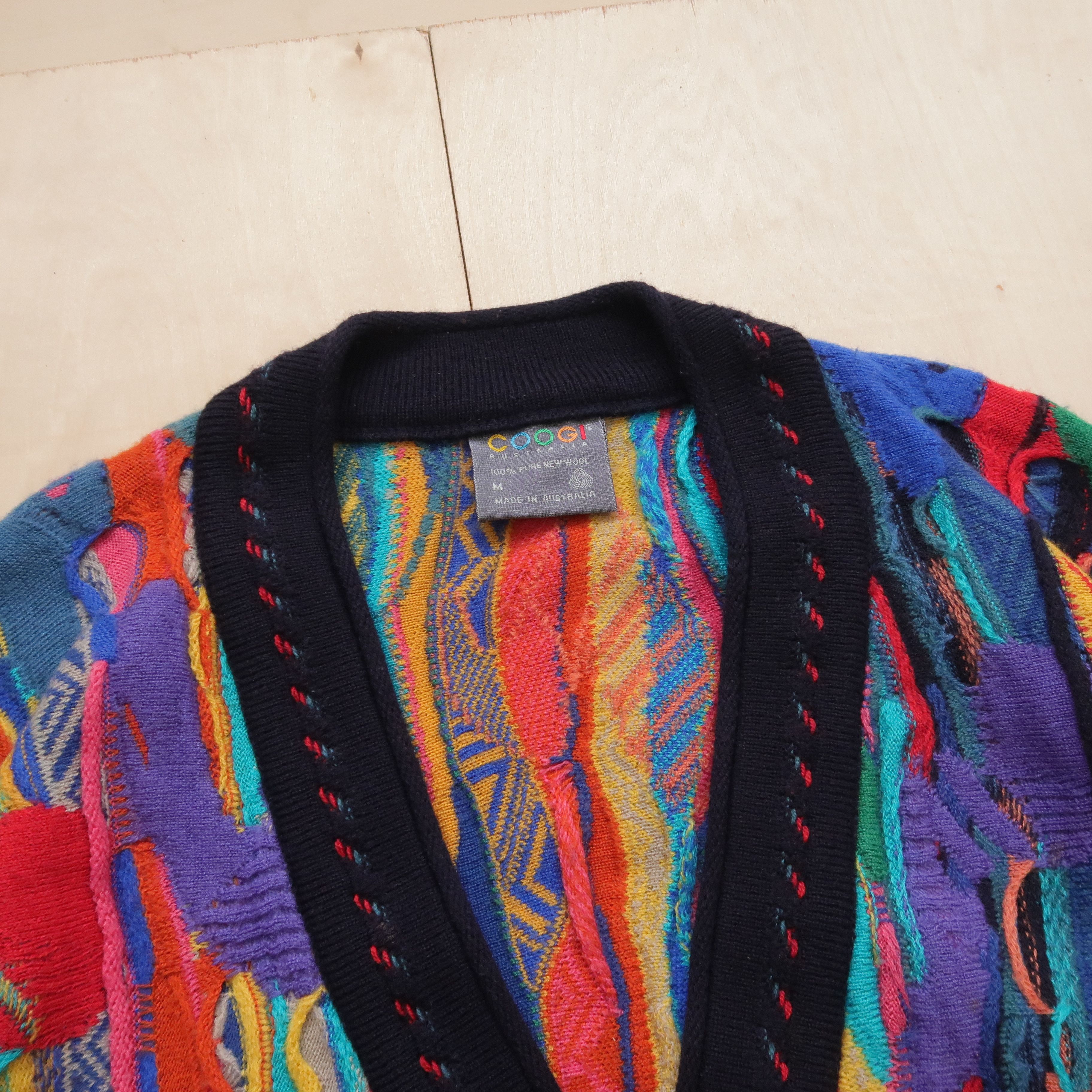 Coogi 1990s Coogi Psychedelic Art Cardigan Knit Fuzzy Size US M / EU 48-50 / 2 - 3 Thumbnail