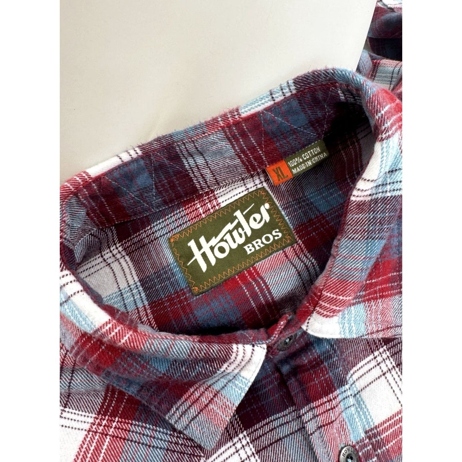 Howler Brothers HOWLER BROS Western Shirt Plaid Flannel XL Button-Up Long Sleeve Men Shoulder / Forearm Patch Multicolor XS? XL Size US XL / EU 56 / 4 - 5 Thumbnail