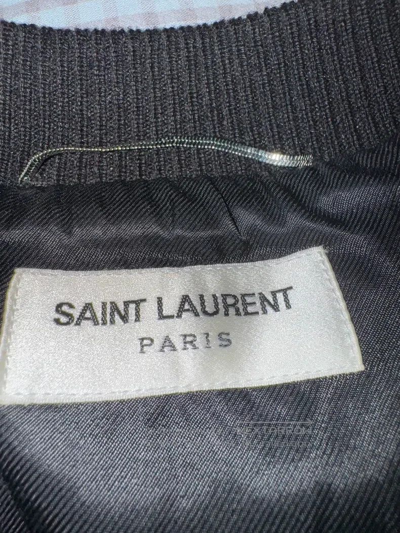 Saint Laurent Paris Saint Laurent Paris Patchwork leather sleeve baseball jack Size US L / EU 52-54 / 3 - 3 Thumbnail