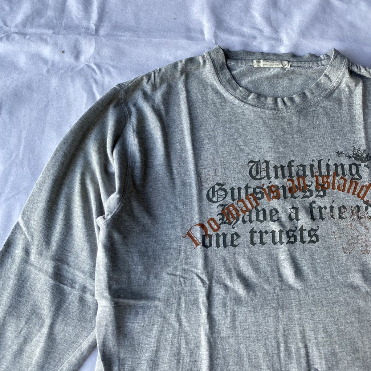 Beauty Beast × If Six Was Nine × Japanese Brand Japanese Unconstraint Poem No Man Is An Island Long Sleeve Size US M / EU 48-50 / 2 - 2 Thumbnail