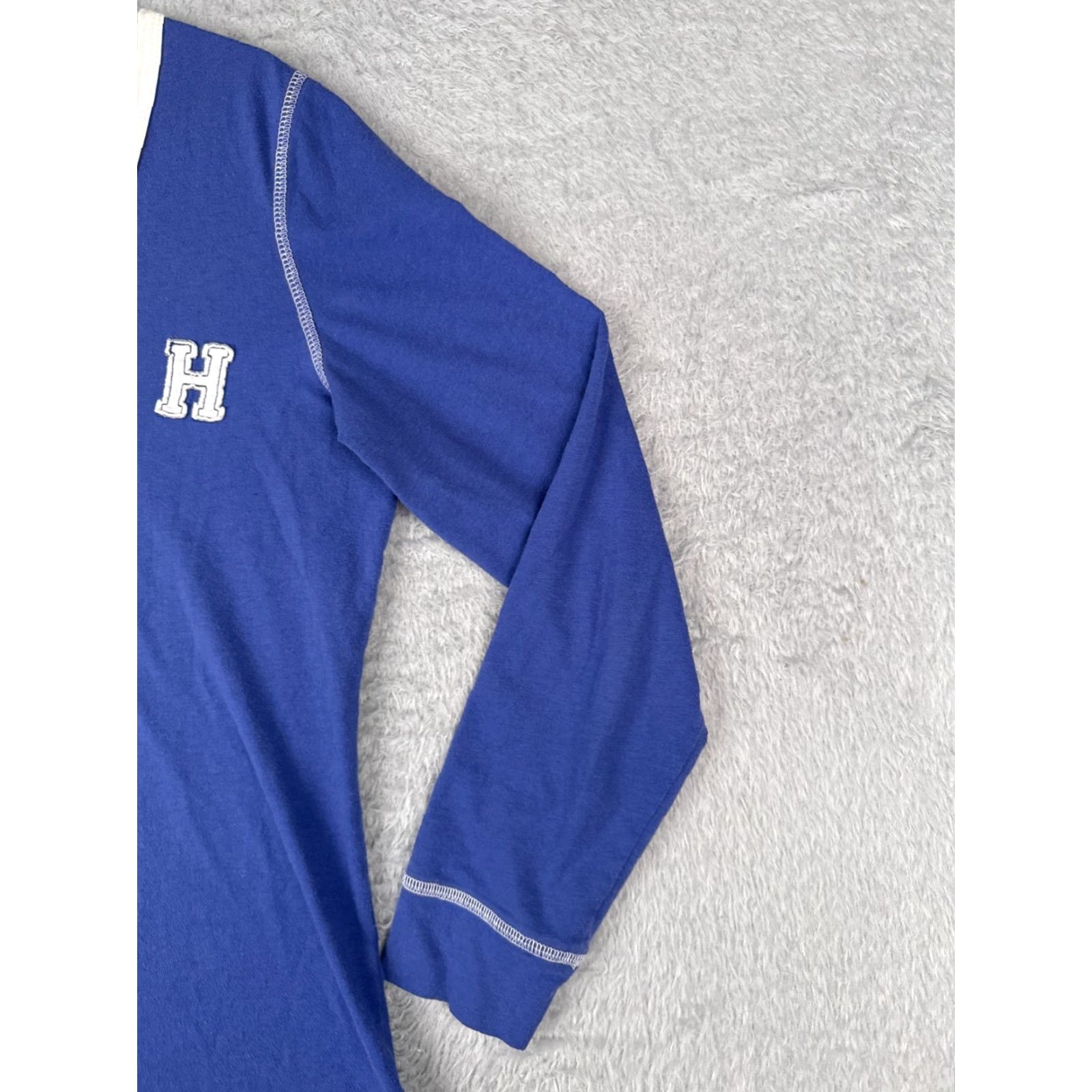 Tommy Hilfiger Tommy Hilfiger Shirt Women M Blue Long Sleeve Scoop Neck Cotton Blend Size M / US 6-8 / IT 42-44 - 2 Thumbnail