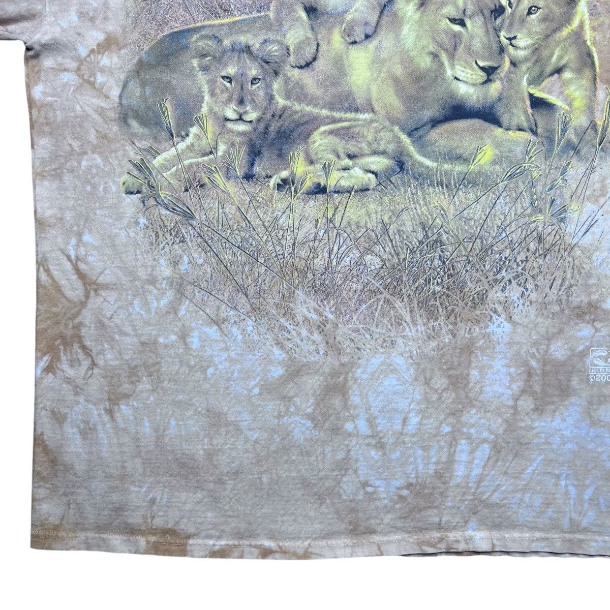 Liquid Blue × Vintage Vtg 2000s Liquid Blue Lion Pack Nature Tie Dye Graphic Tee Size US XL / EU 56 / 4 - 6 Thumbnail