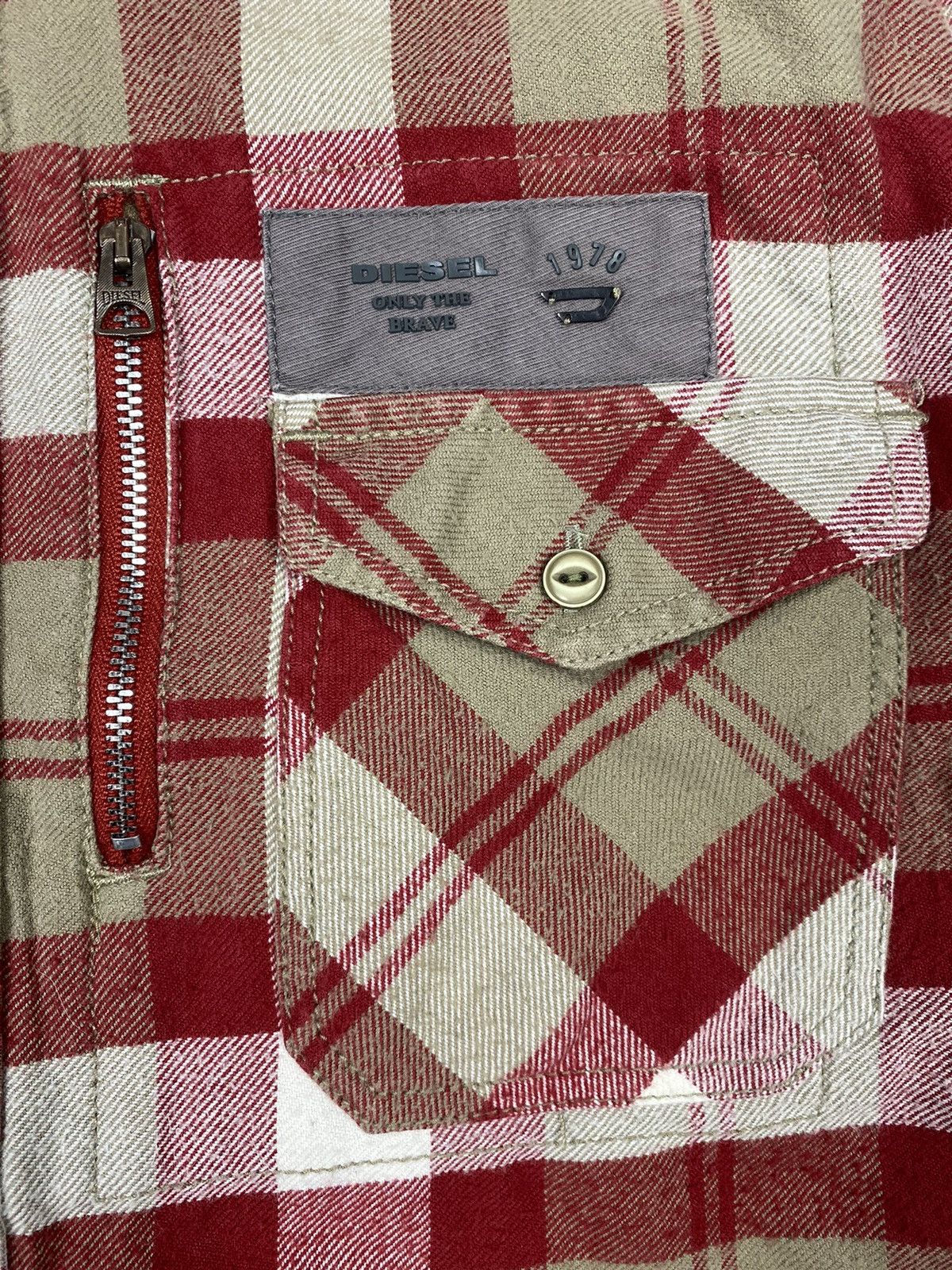 Diesel Diesel Designer Checkered Overshot Jacket Bomber Size US L / EU 52-54 / 3 - 9 Thumbnail