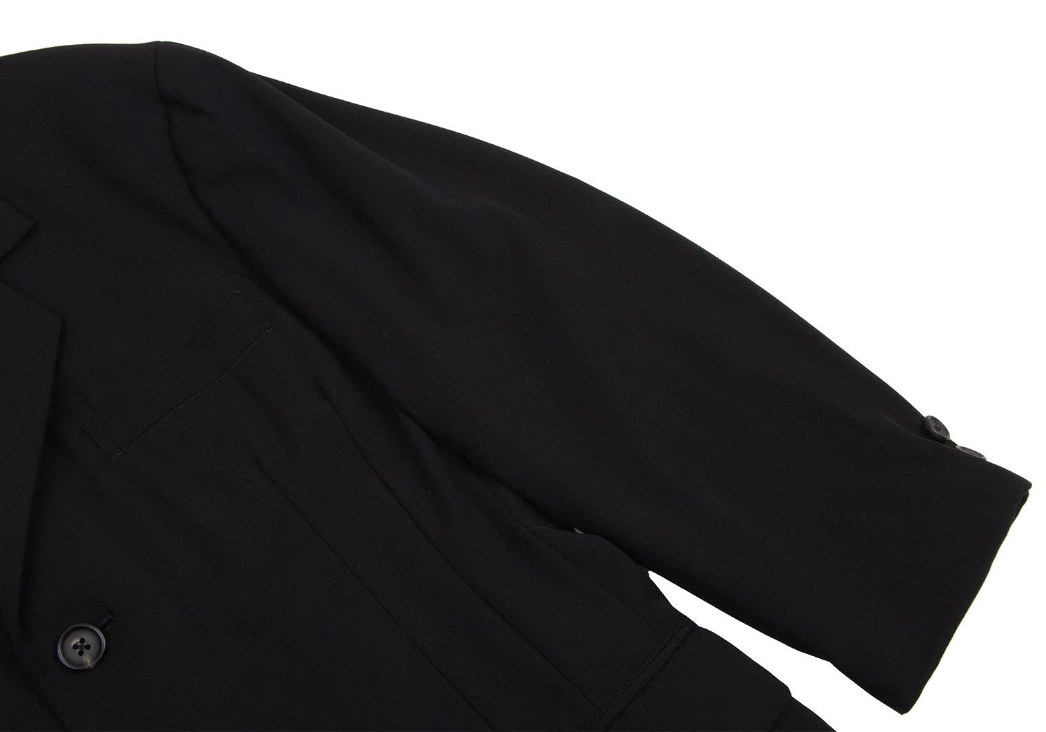 Yohji Yamamoto Yohji Yamamoto Wool Gabardine Jacket Black S Size US S / EU 44-46 / 1 - 5 Thumbnail