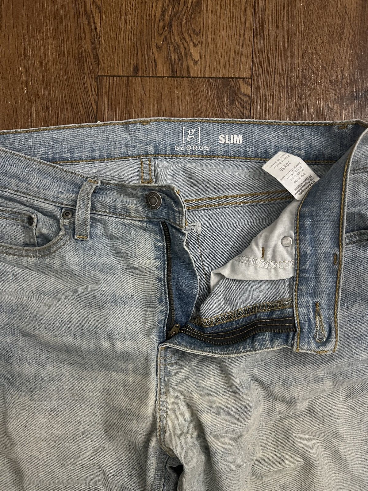 George George Light Wash Slim Denim 30x30 Size US 30 / EU 46 - 2 Thumbnail