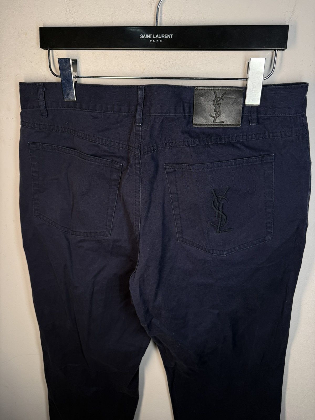 Yves Saint Laurent 36x30 YSL Jeans Denim Navy Classic Pants Vintage Size US 36 / EU 52 - 19 Thumbnail