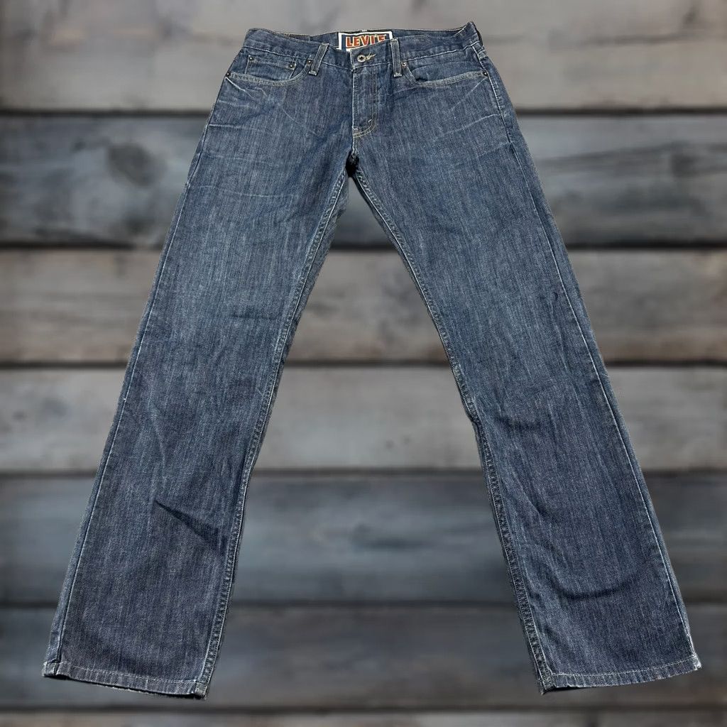 Levi's VINTAGE Levi's 514 Jeans Mens 33x32 Blue Straight Slim Fit Dark Wash Cotton 90s Mens Jeans Regular 5-Pocket Design Blue Levi's 500 Series Size US 33 - 1 Thumbnail