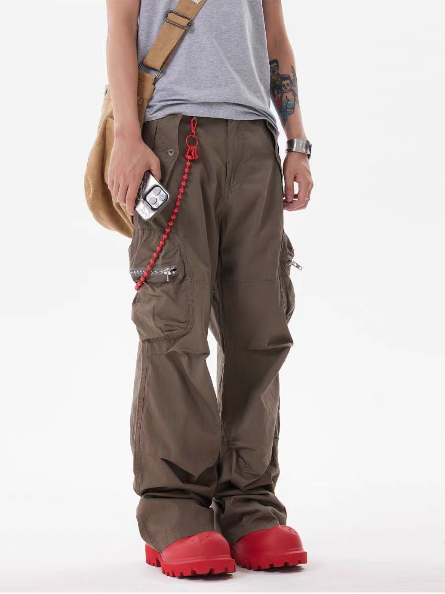 Designer × Japanese Brand × Vintage Vintage Street Zipper Pocket Workwear Pleated Work Pants Size US 30 / EU 46 - 1 Thumbnail