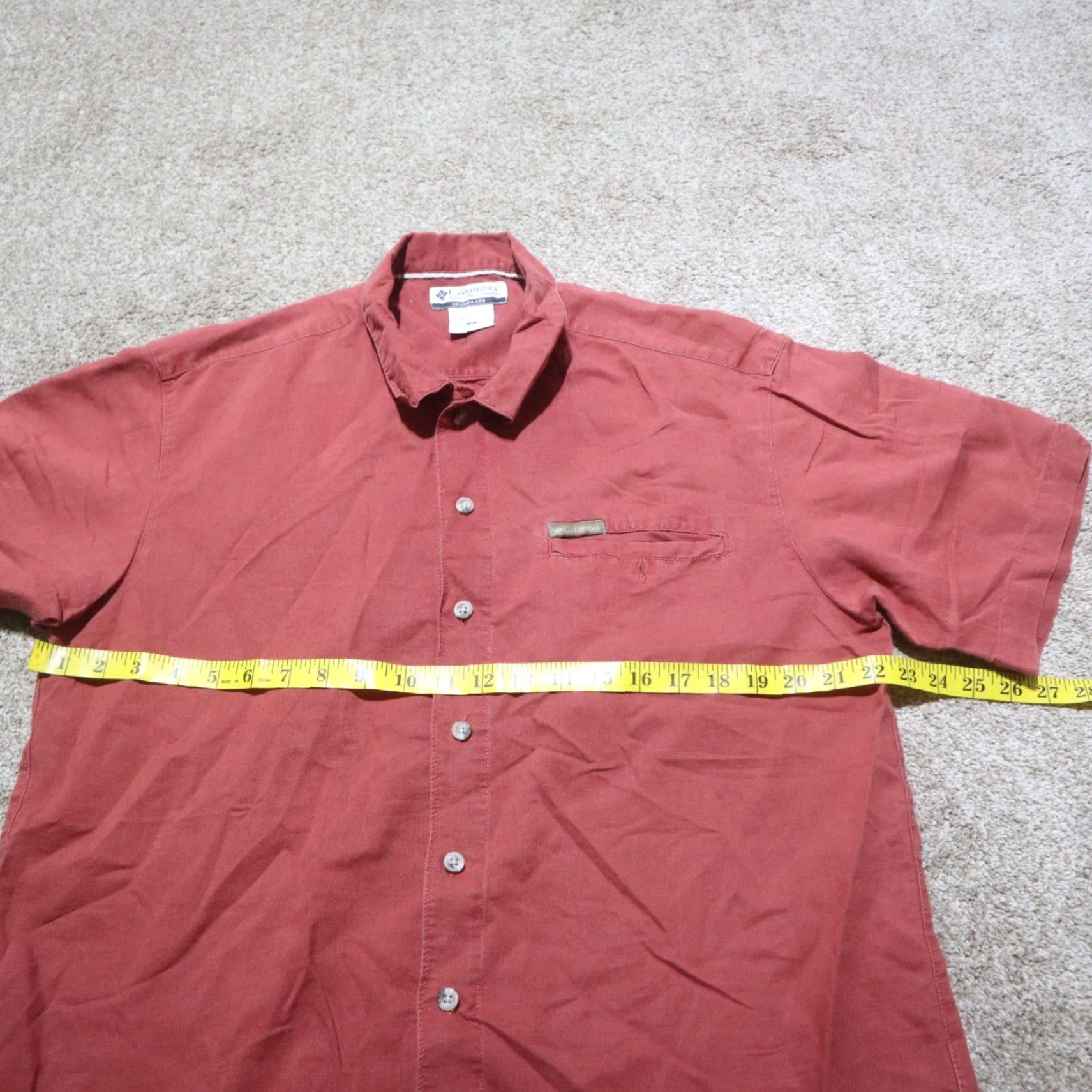 Vintage Columbia Shirt Button-Up Short Sleeve Adult M Red Size US M / EU 48-50 / 2 - 4 Thumbnail