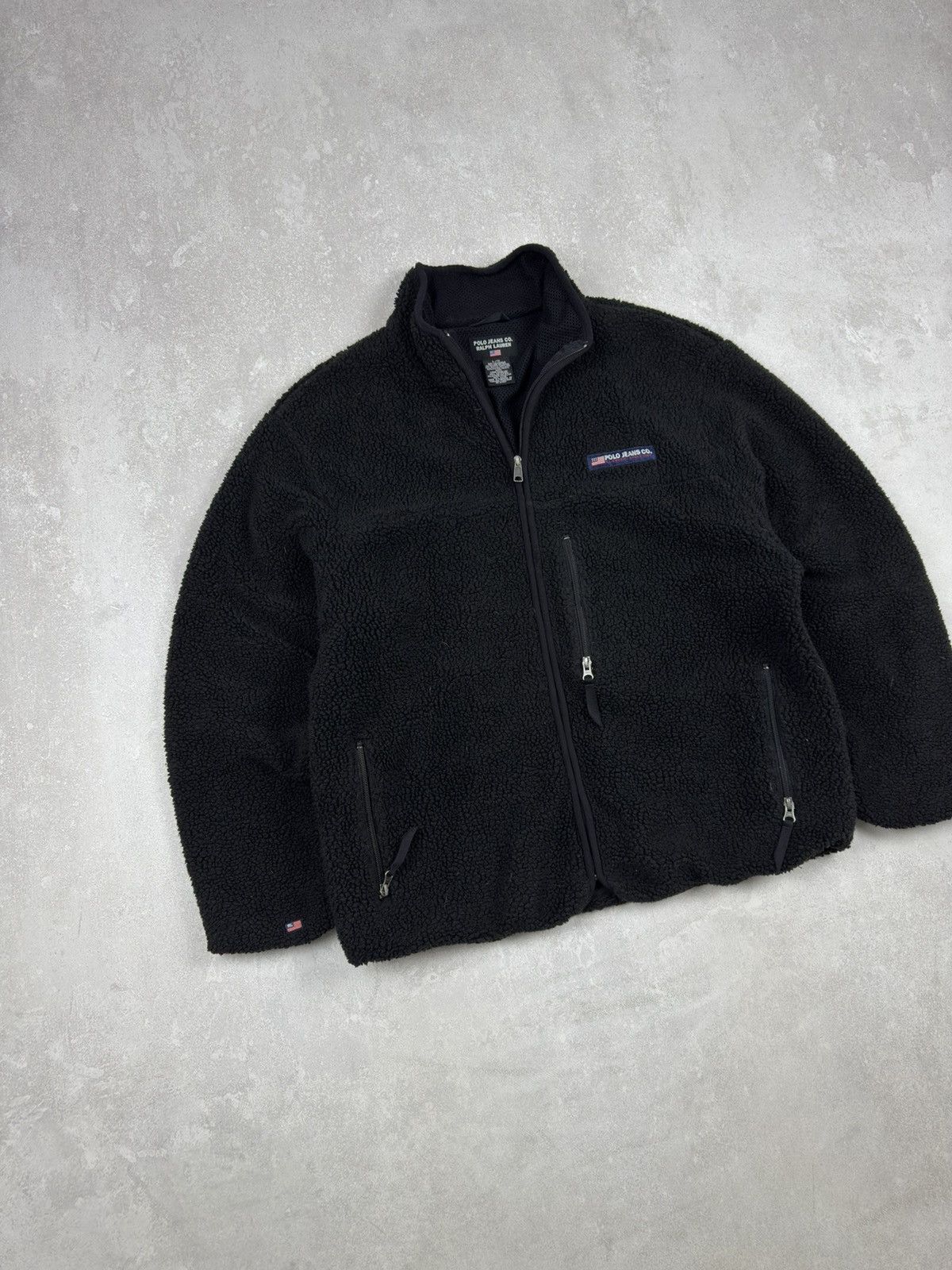 Polo Ralph Lauren Vintage Polo Jeans CO. Ralph Lauren Teddy Fleece Jacket USA Size US L / EU 52-54 / 3 - 3 Thumbnail
