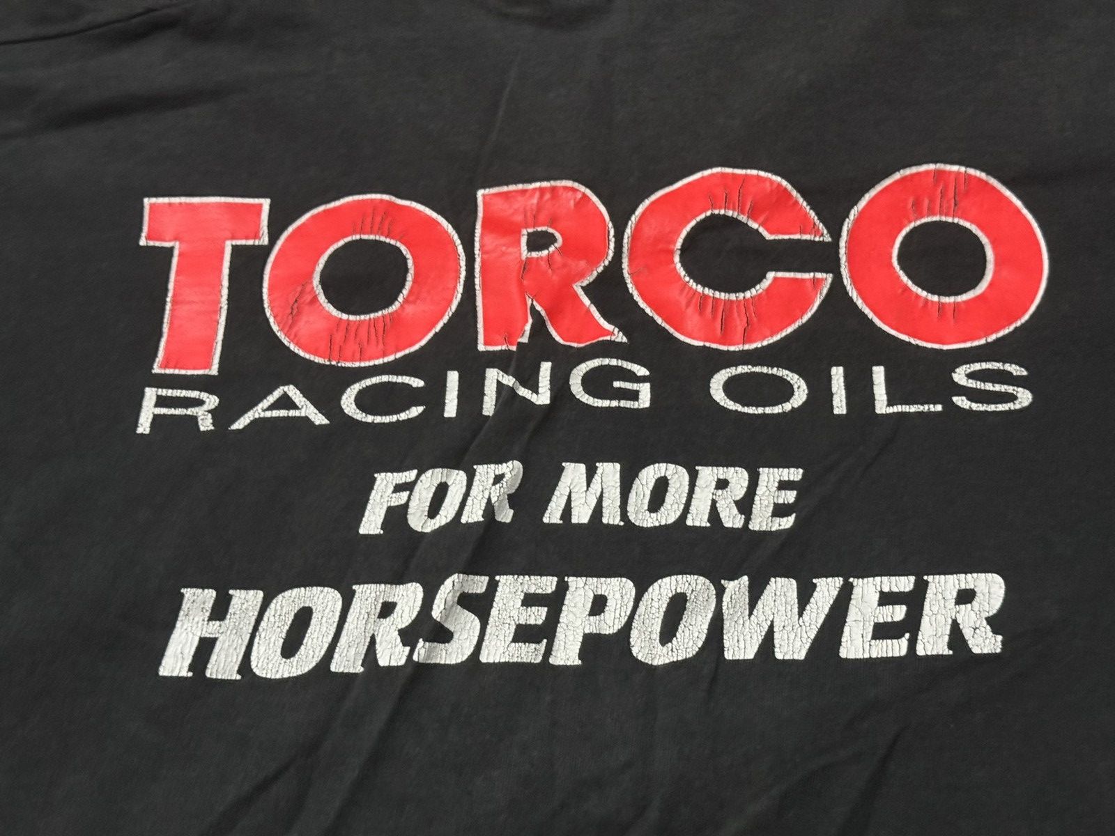Vintage Vintage 90s Torco Racing Oil T Shirt Racing Size US L / EU 52-54 / 3 - 11 Thumbnail