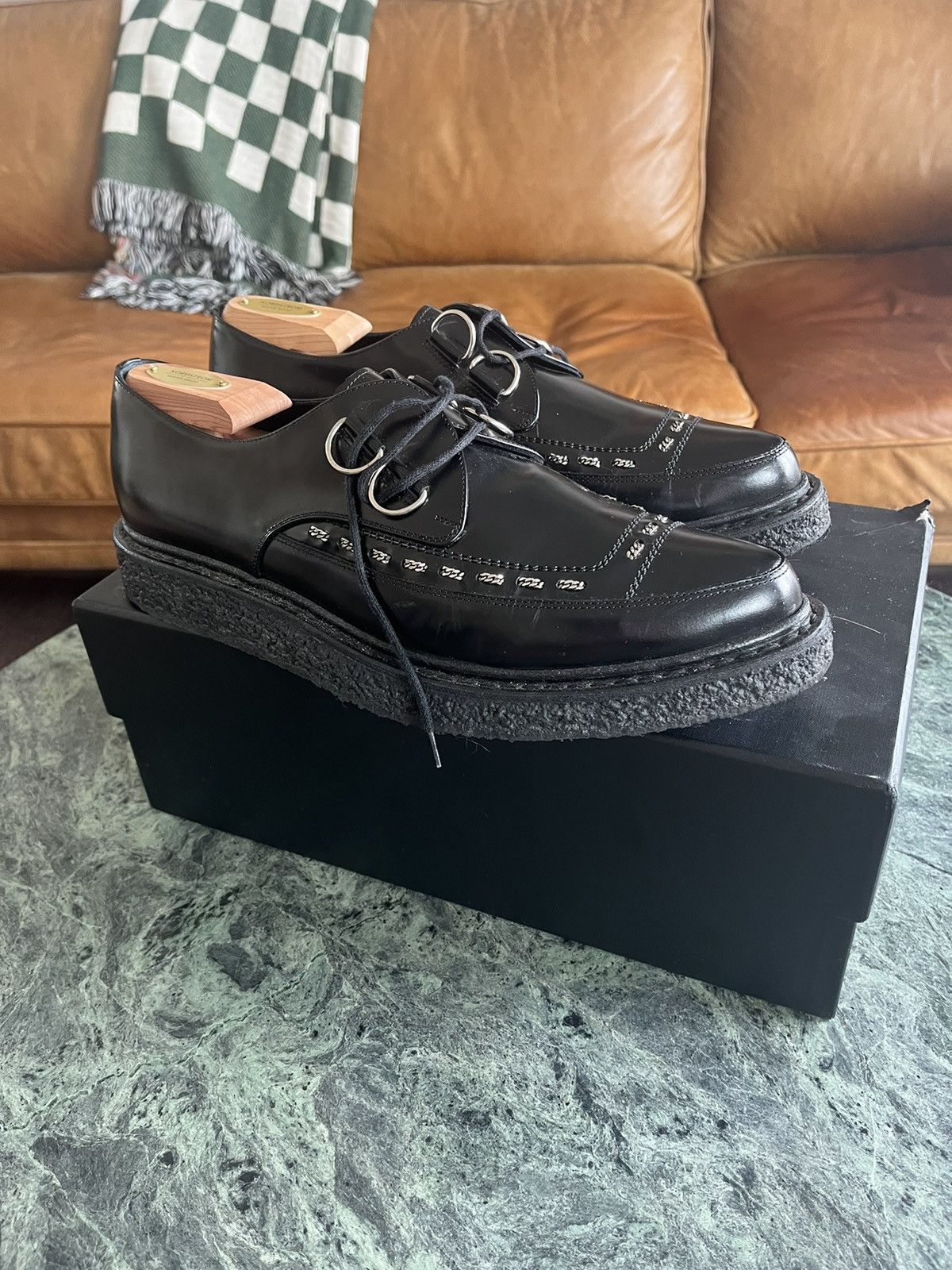 Saint Laurent Paris D Ring Chain Creepers Size US 11 / EU 44 - 2 Thumbnail