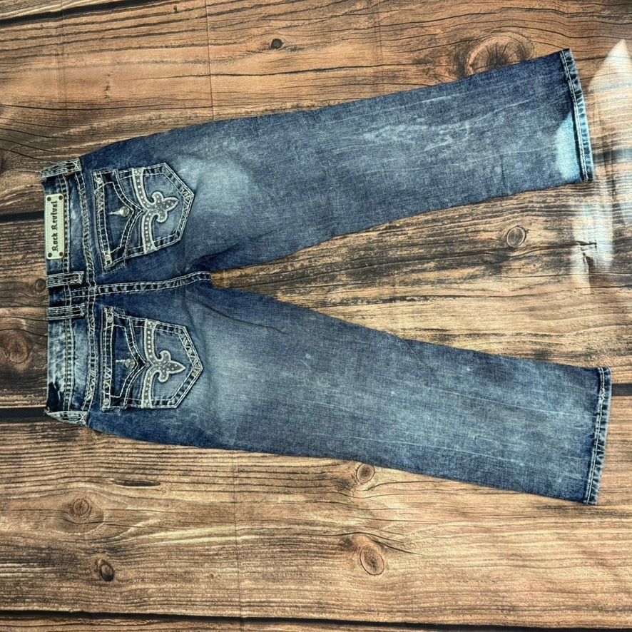 Rock Revival Rock Revival Jillian Women's 27 Capri Jeans Blue Medium Wash Size 27" / US 4 / IT 40 - 5 Thumbnail
