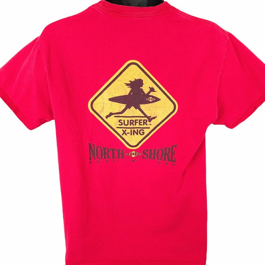Hanes Surfer Crossing T Shirt Mens Size Medium Red North Shore Size US M / EU 48-50 / 2 - 1 Thumbnail