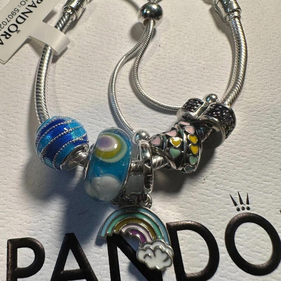 pandora Pandora Genuine SLIDER CHAIN Bracelet, 5 Charm OVER THE RAIN Size ONE SIZE - 1 Thumbnail