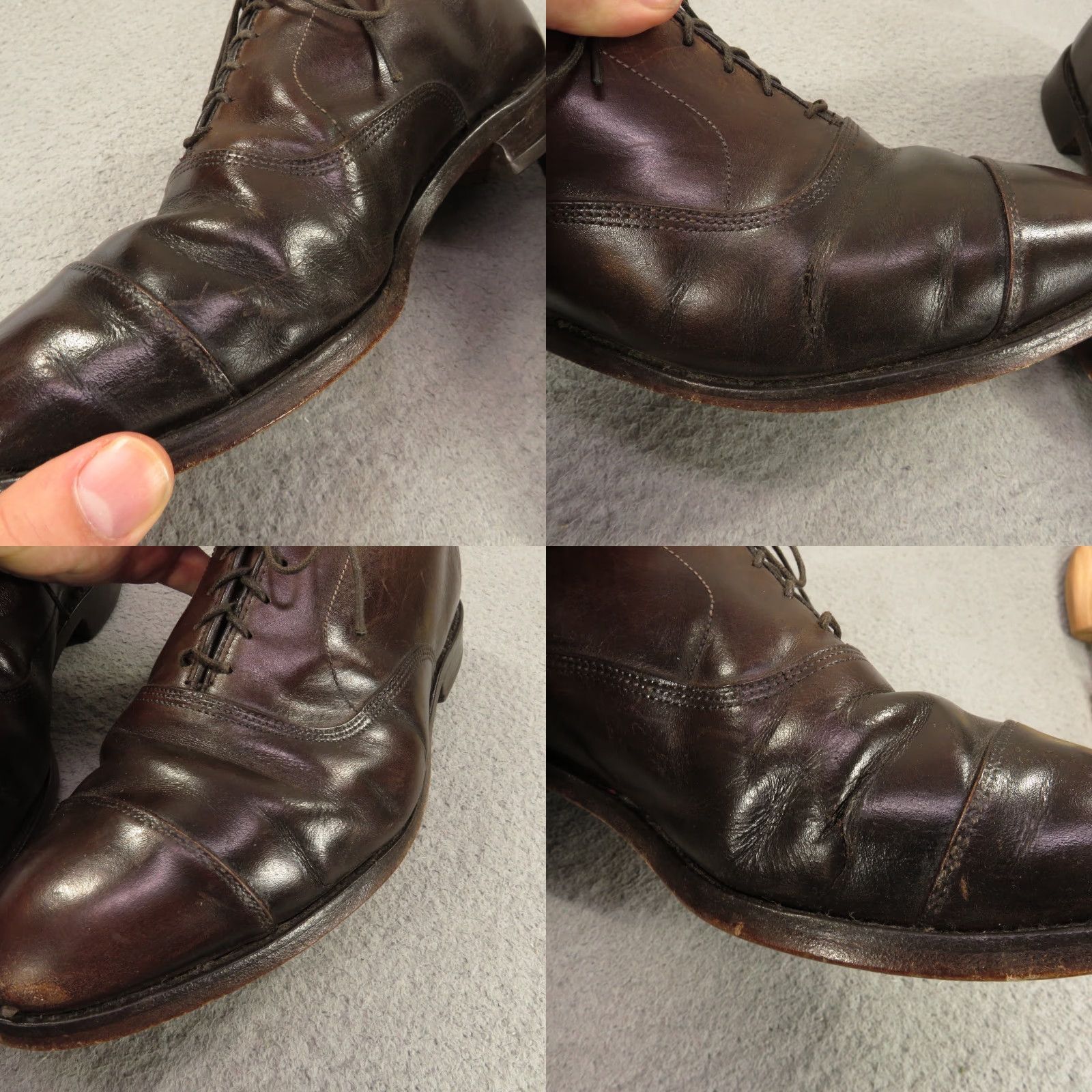 Allen Edmonds Allen Edmonds Park Avenue Shoes Mens 9.5 EEE Brown Cap Toe Leather Oxford Dress Hosiery? Size US M / EU 48-50 / 2 - 8 Thumbnail