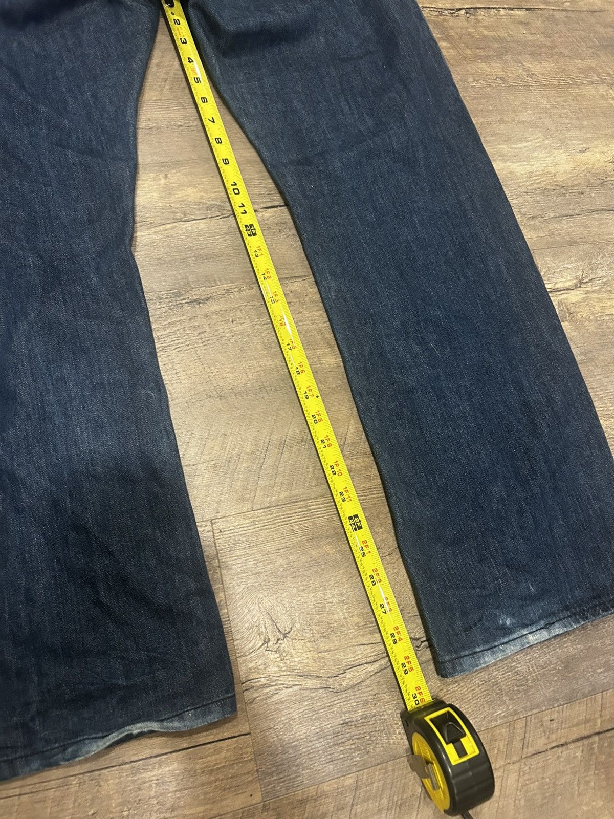 Robins Jeans 💥 Straight Blue Jeans with Custom Red Crystals 💥 Size US 38 / EU 54 - 11 Thumbnail