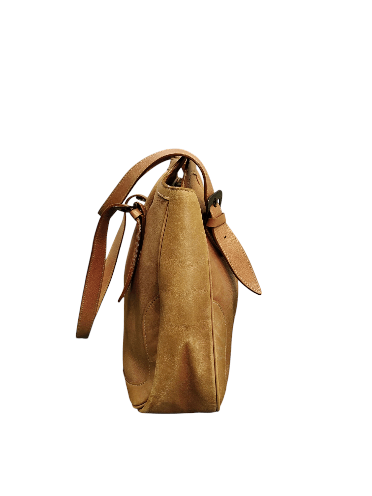 Vintage Sazaby Japan Patina Leather Shoulder Tote Bag