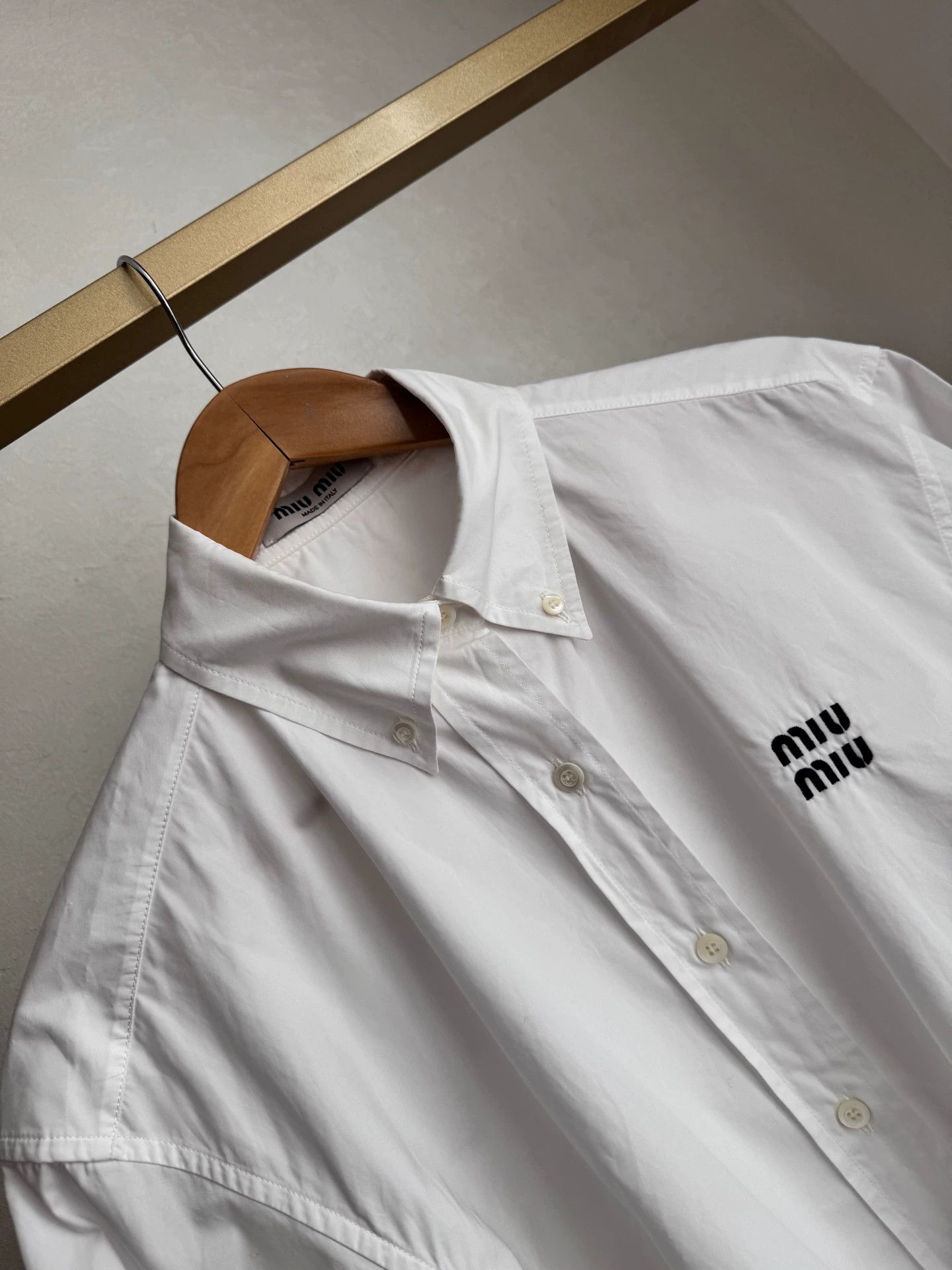 Miu Miu MIU MIU Classic Oversized White Shirt 36 Size XS / US 0-2 / IT 36-38 - 3 Thumbnail