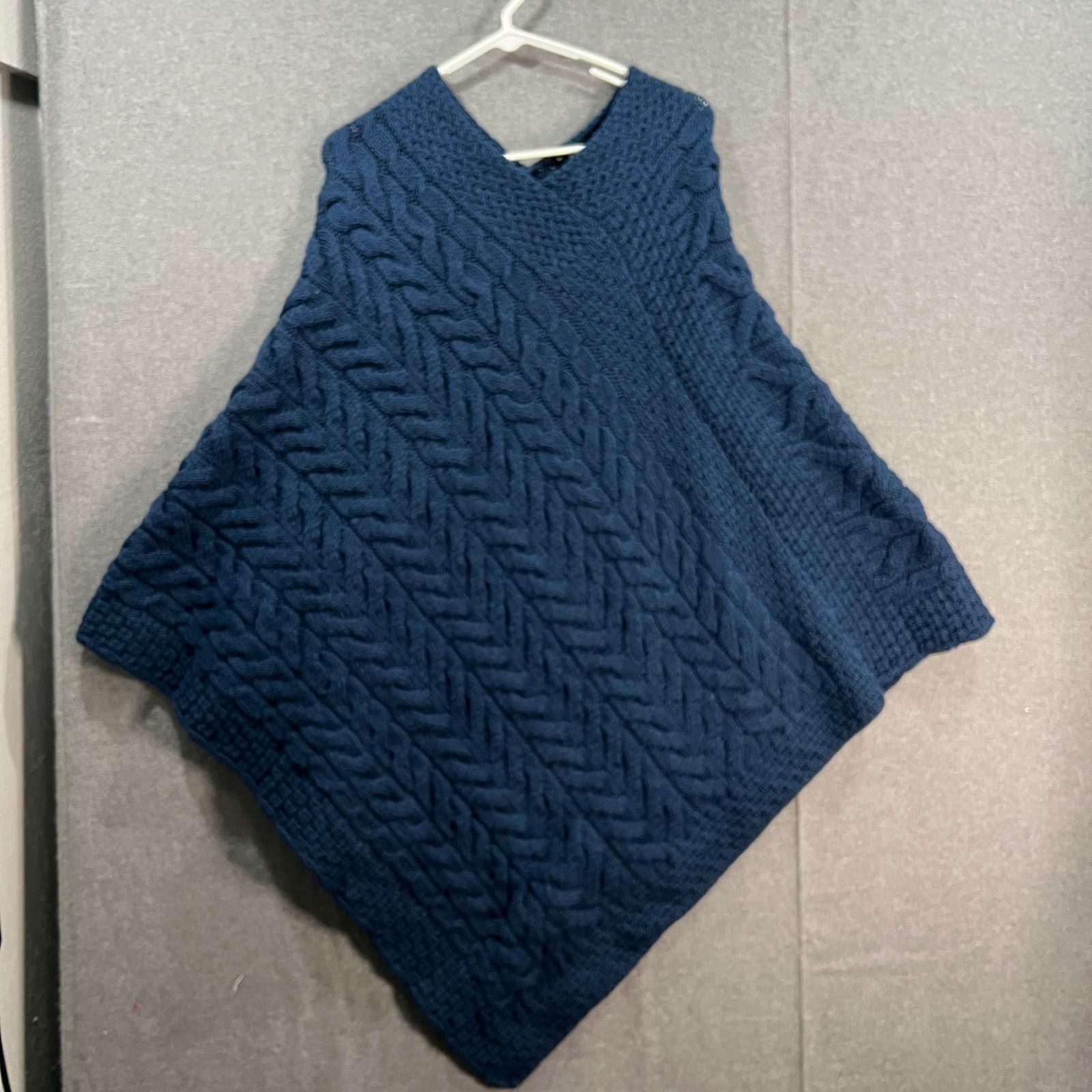 Aran Crafts Kiironan Merino Wool -Neck Porcho Atlantic XS/S Size S / US 4 / IT 40 - 1 Thumbnail