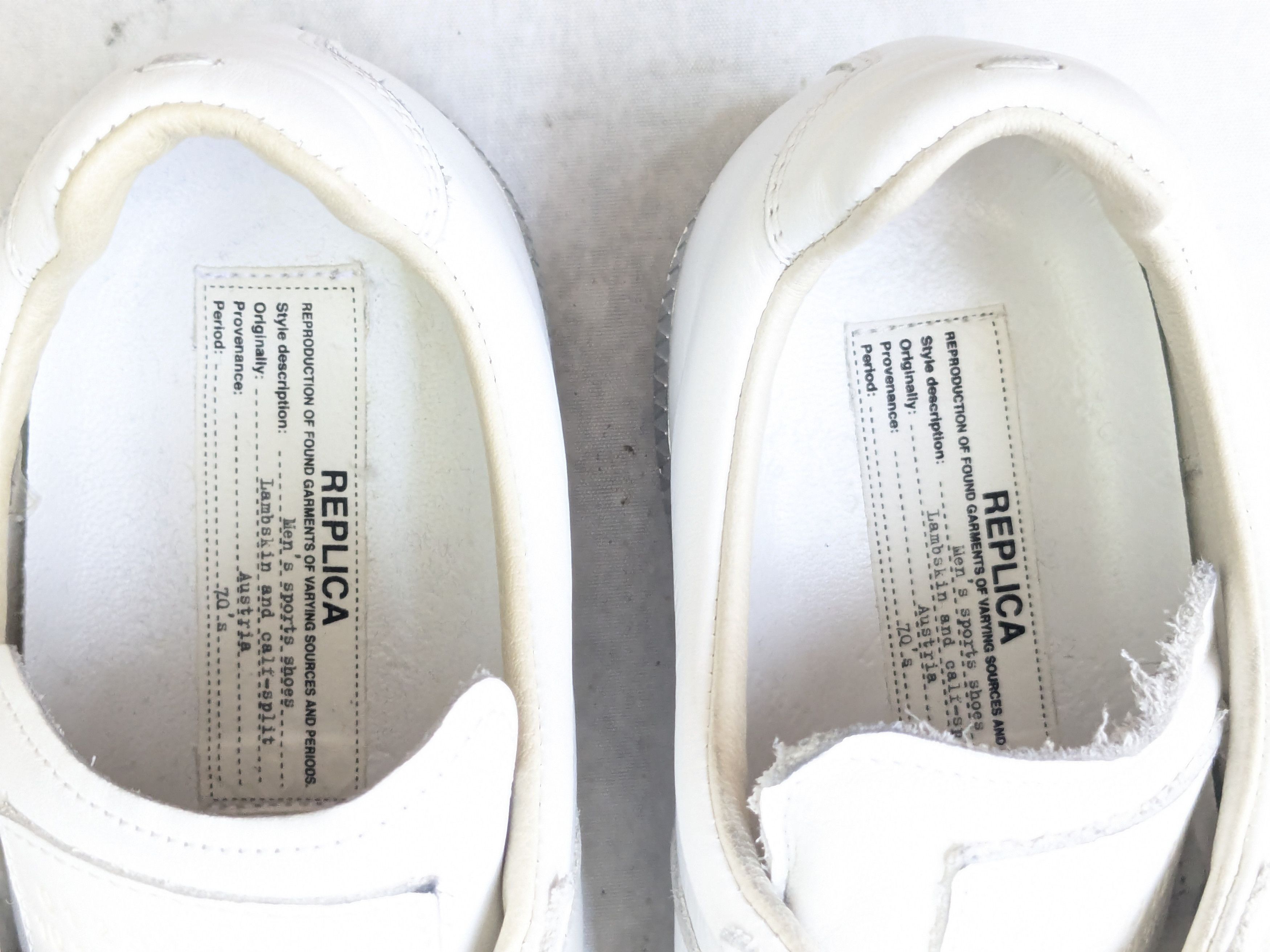Maison Margiela Maison Margiela Gat Replica White Silver 9 42 Low Tops Size US 9 / EU 42 - 10 Thumbnail