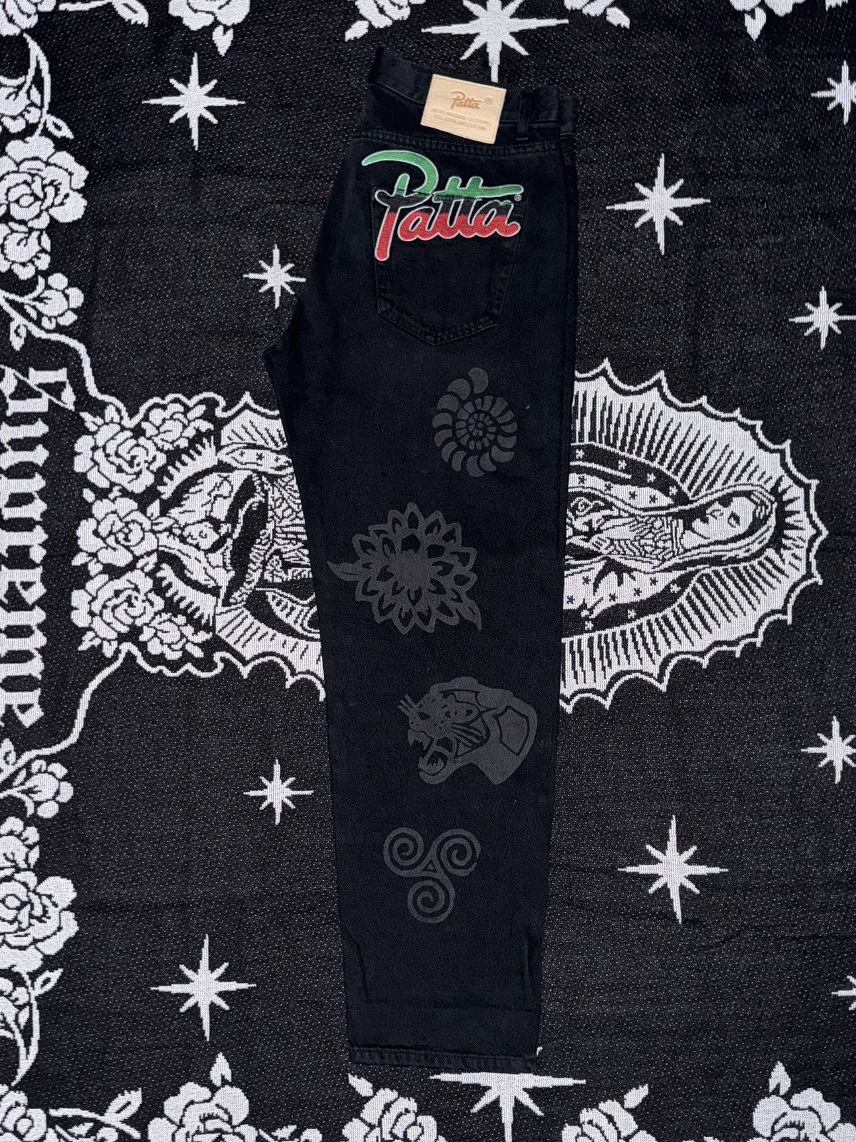 Patta Patta Hope Love Peace Denim Pants Size US 32 / EU 48 - 2 Thumbnail