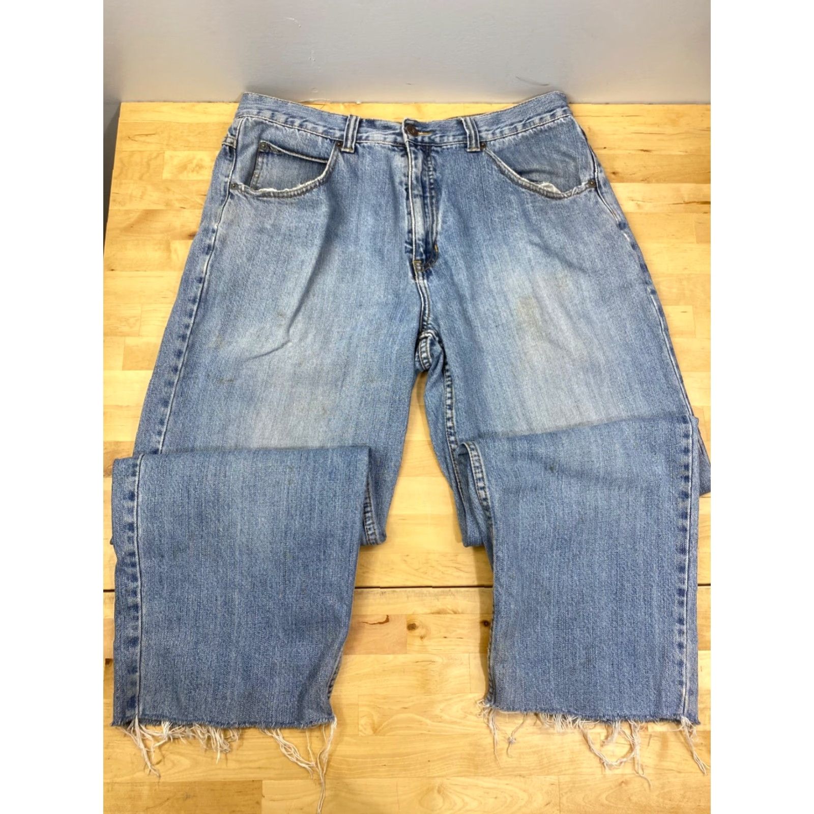 Anchor Blue Anchor Blue Original Denim Jeans Mens 36x28 Blue Light Wash Vintage Straight Jeans Mens 36 Inseam 28 Regular Cotton Denim Relaxed Fit Blue Size US 36 / EU 52 - 2 Thumbnail