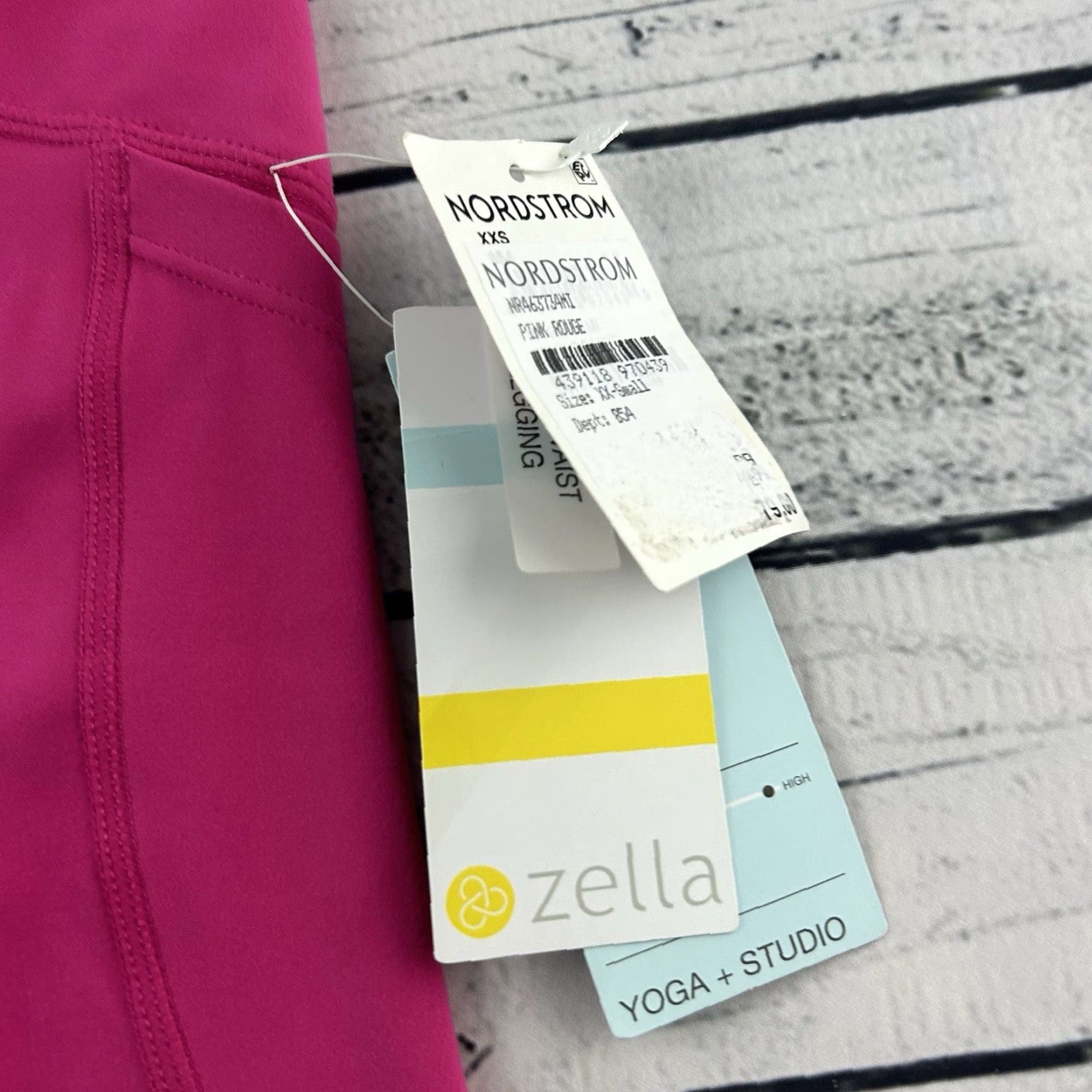 Vintage Zella High Waist Yoga + Studio Leggings Women's 2XS Pink Leggings Activewear Yoga Compression Waist Women Size 24" / US 00 / IT 34 - 3 Thumbnail