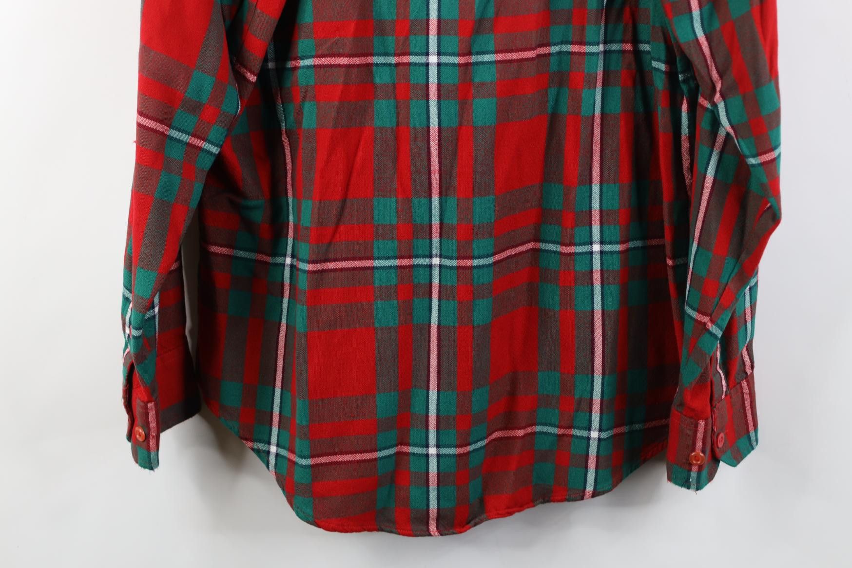 Vintage Vintage 70s 80s Streetwear Knit Collared Button Shirt Plaid Size US L / EU 52-54 / 3 - 17 Thumbnail