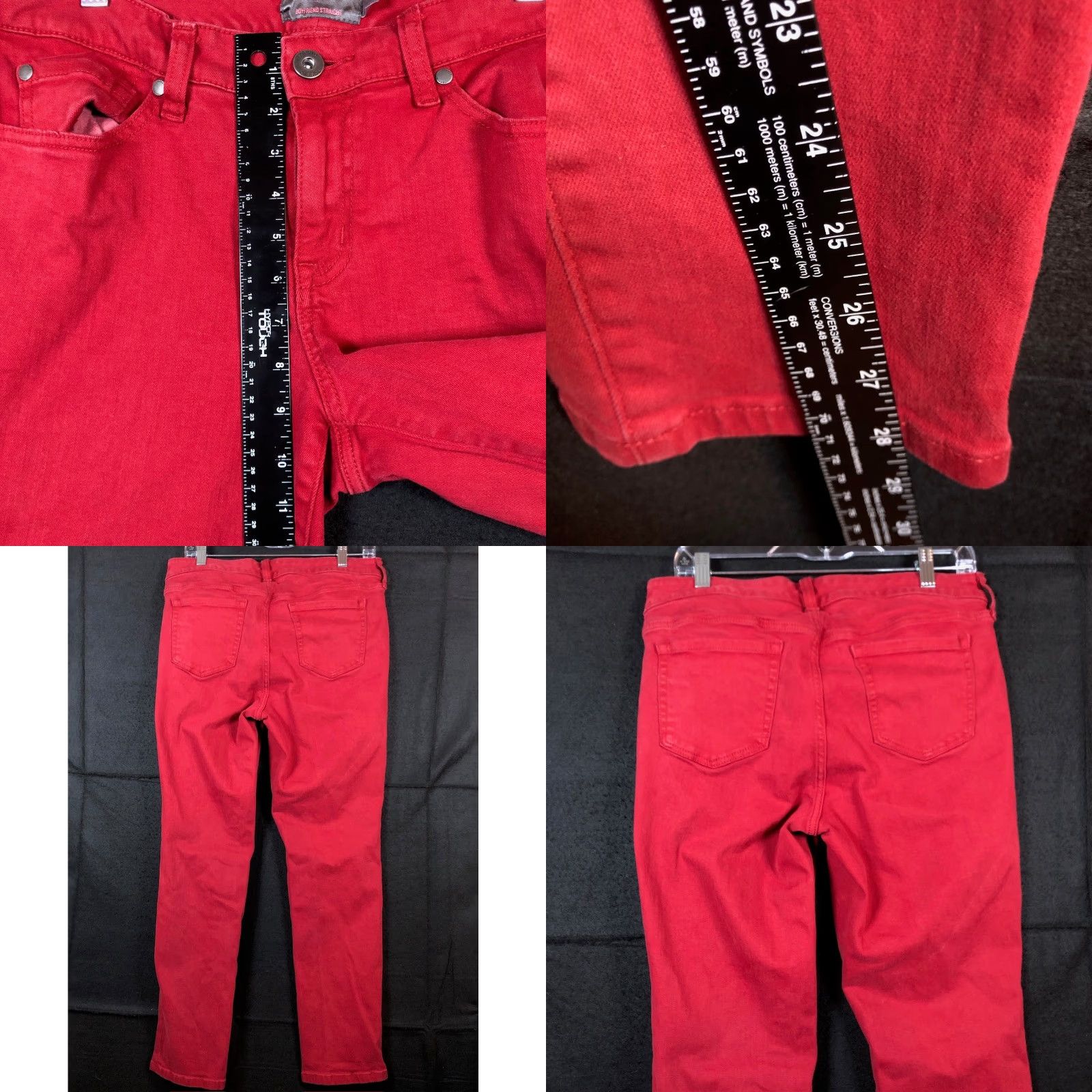 Torrid VINTAGE Torrid Jeans Deep Red Denim Mid Rise Boyfriend Straight 10 Women Size 30" / US 8 / IT 44 - 8 Thumbnail