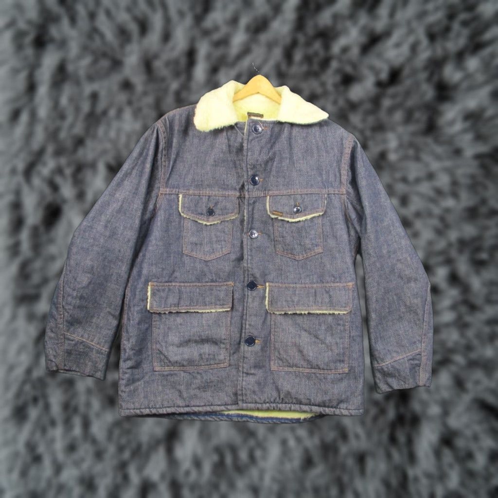 Sears VINTAGE Sears Roebucks Chore Shearling Coat Men’s 42 Jacket Denim Barn USA Size US XS / EU 42 / 0 - 1 Thumbnail