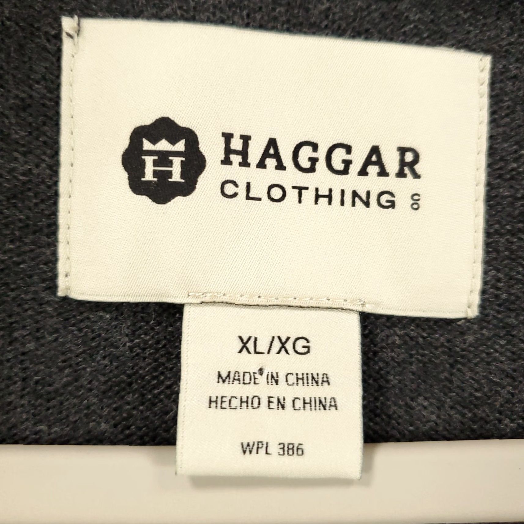 Haggar Mens Cardigan XL Gray Long Sleeve Button Up Sweater Haggar Classic Knit V-Neck Casual Fall Winter Spring Business Travel Mens Size US XL / EU 56 / 4 - 4 Thumbnail