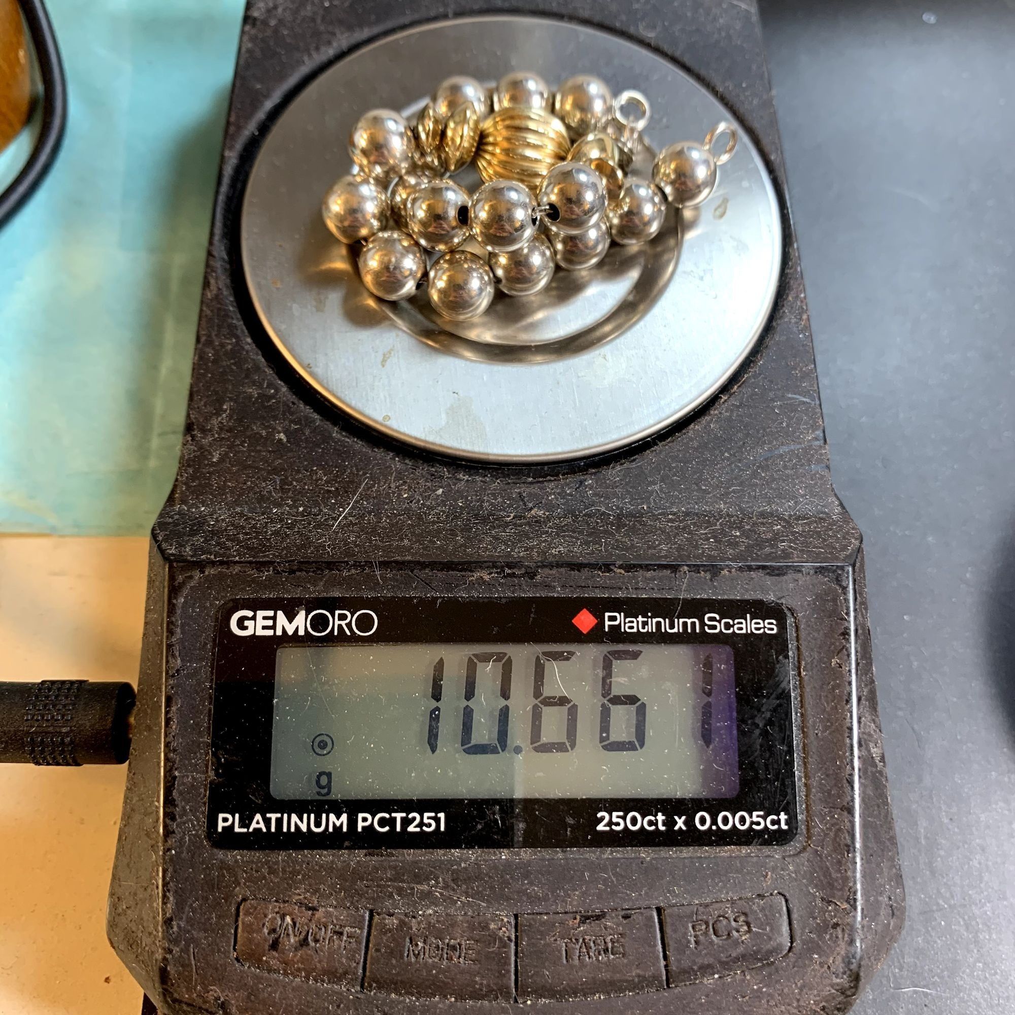 Other VTG Two Tone Solid Sterling Silver 925 Beaded Bracelet Size Size ONE SIZE - 11 Thumbnail