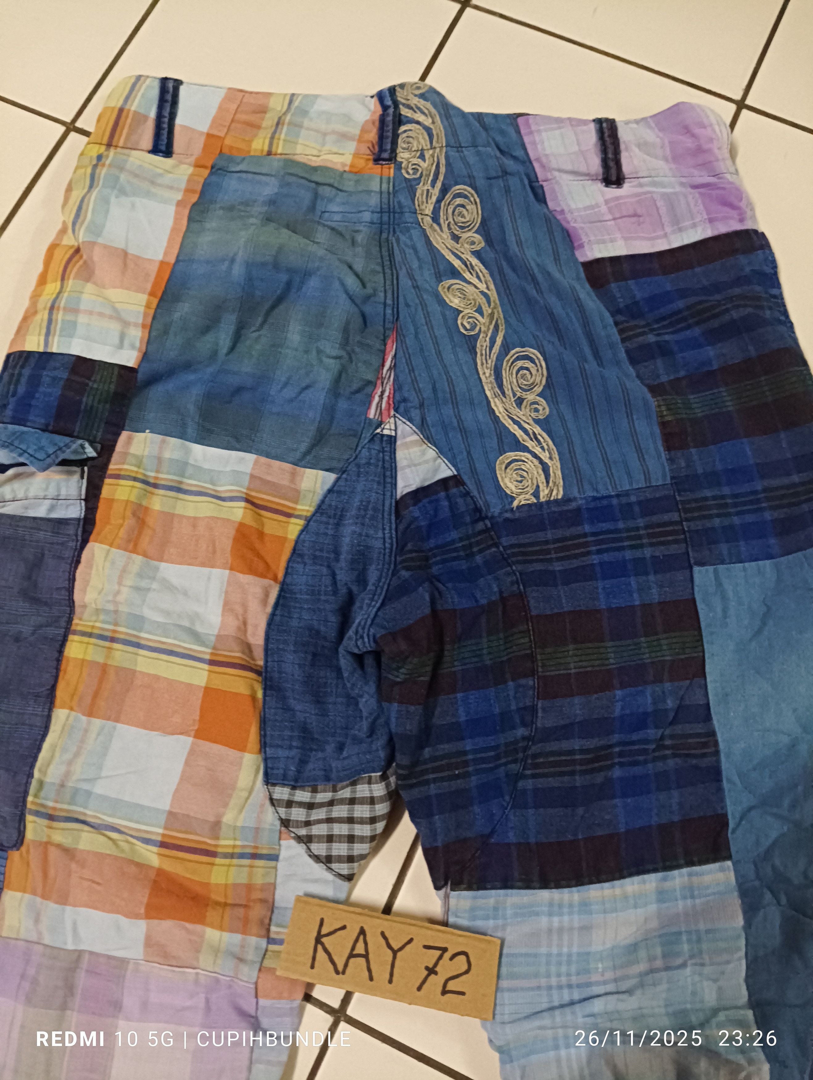 Japanese Brand A REINCARNATION:key PATCHWORK PANTS Size US 33 - 6 Thumbnail