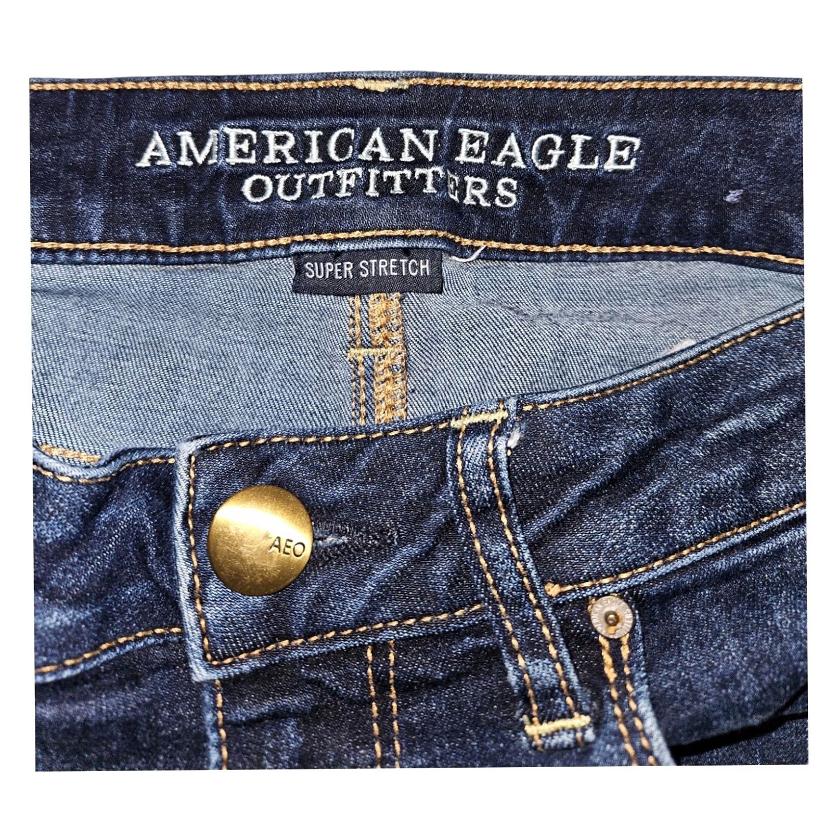 American Eagle Outfitters American Eagle Outfitters Jeans Skinny 4 Women's Blue Denim 5-Pocket Stretch Low Rise Slim Hipster Preppy Mens Girls 0 Size 27" / US 4 / IT 40 - 3 Thumbnail