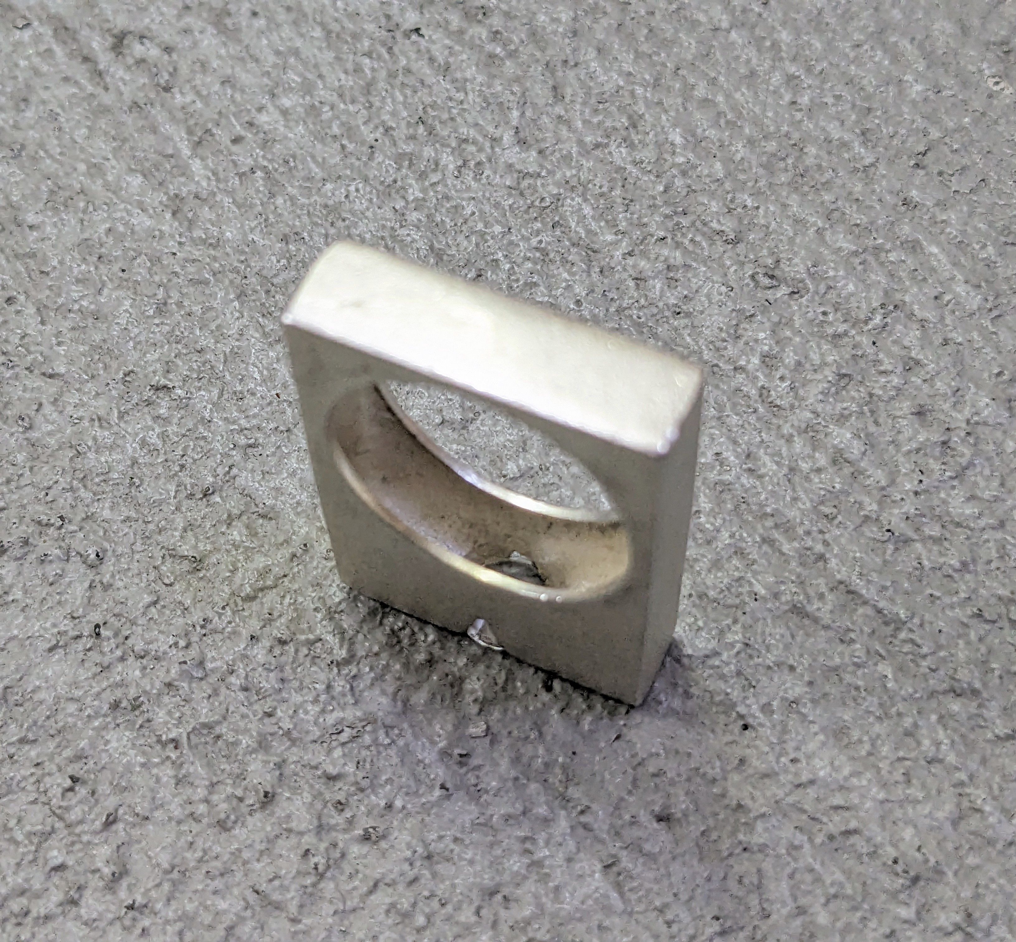 Jewelry Vintage Sterling Silver Ring 7 Modern Contemporary CZ Size ONE SIZE - 10 Thumbnail