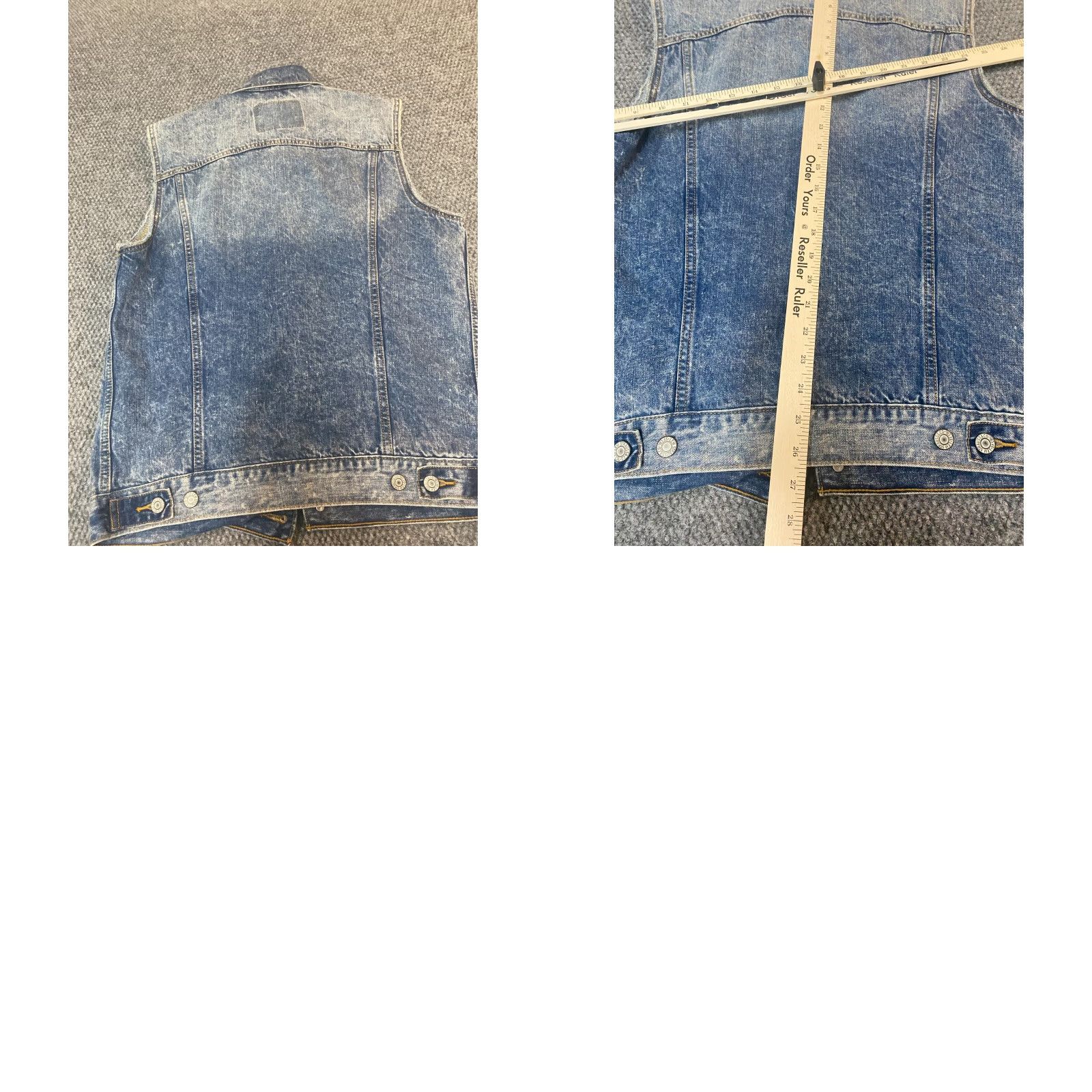 Levi's Levi's Vest Denim Blue Medium M Cotton Polyester Zipper Pockets Casual Motorcycle Jacket Men Size US 31 - 8 Thumbnail