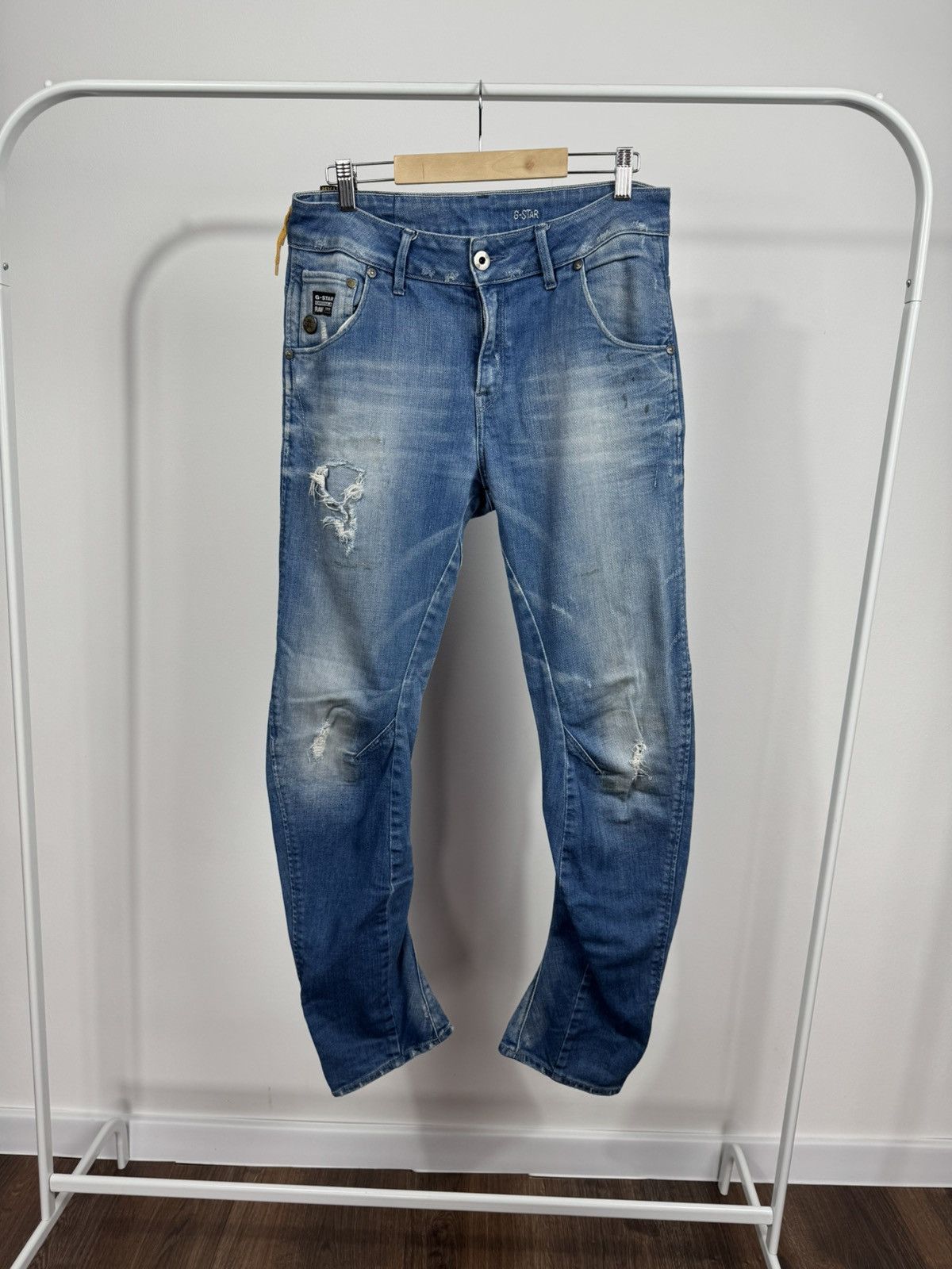 G-Star G-Star RAW Arc 3D Loose Tapered Jeans Fade Denim W32 Size US 32 / EU 48 - 7 Thumbnail